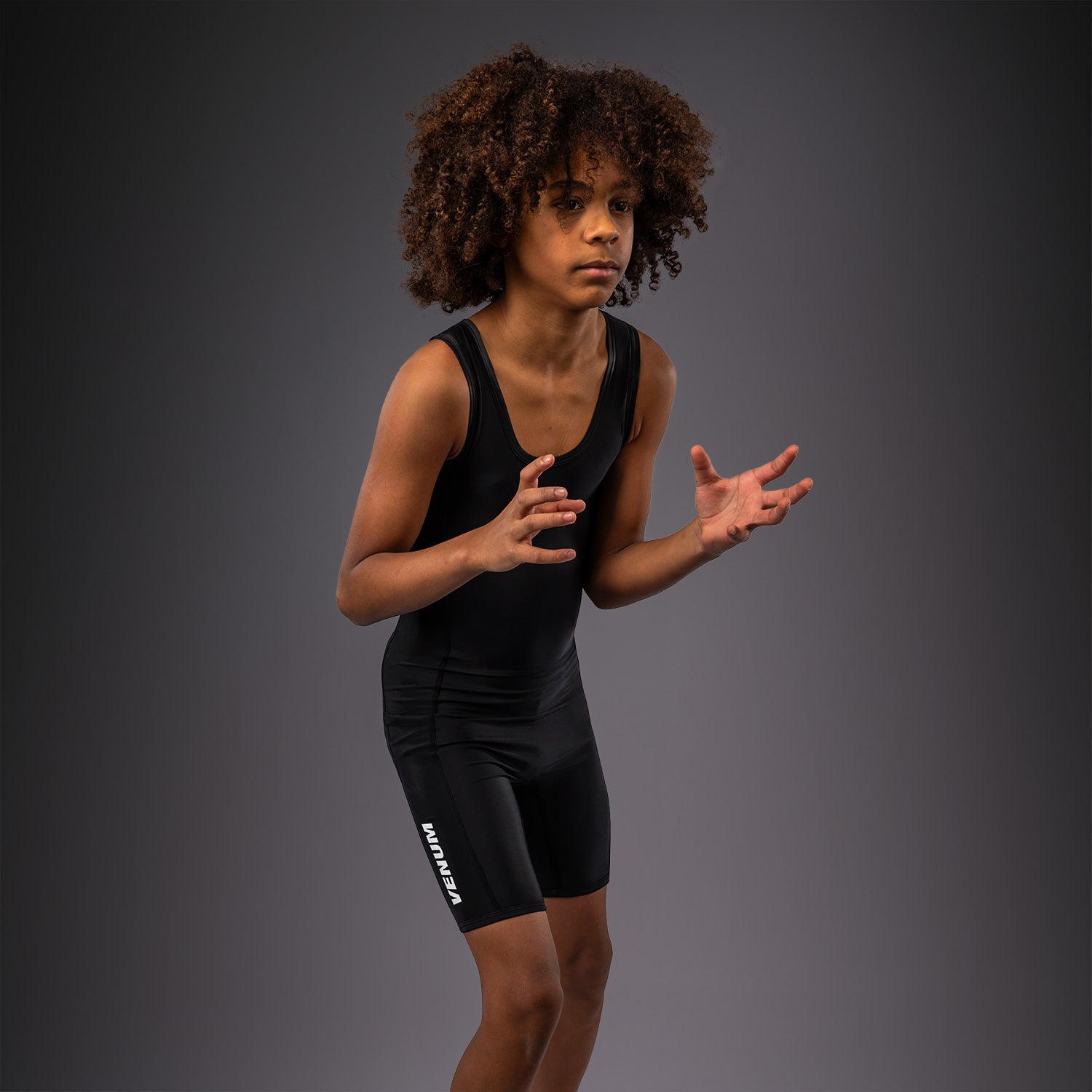 venum-challenger-wrestling-singlet-kinder-schwarz image 4
