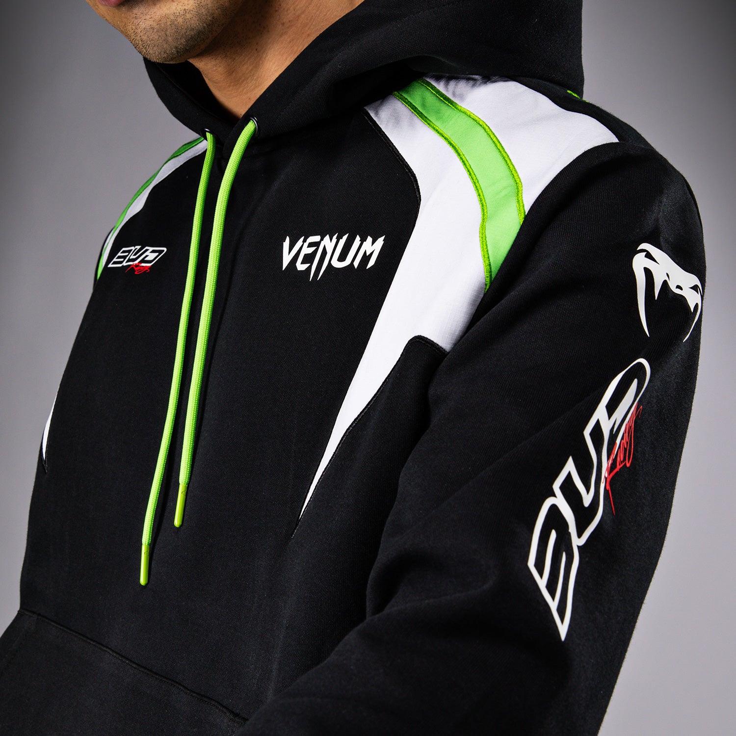 venum-x-bud-racing-hoodie-herren-schwarz-wei-limettengr-n image 5