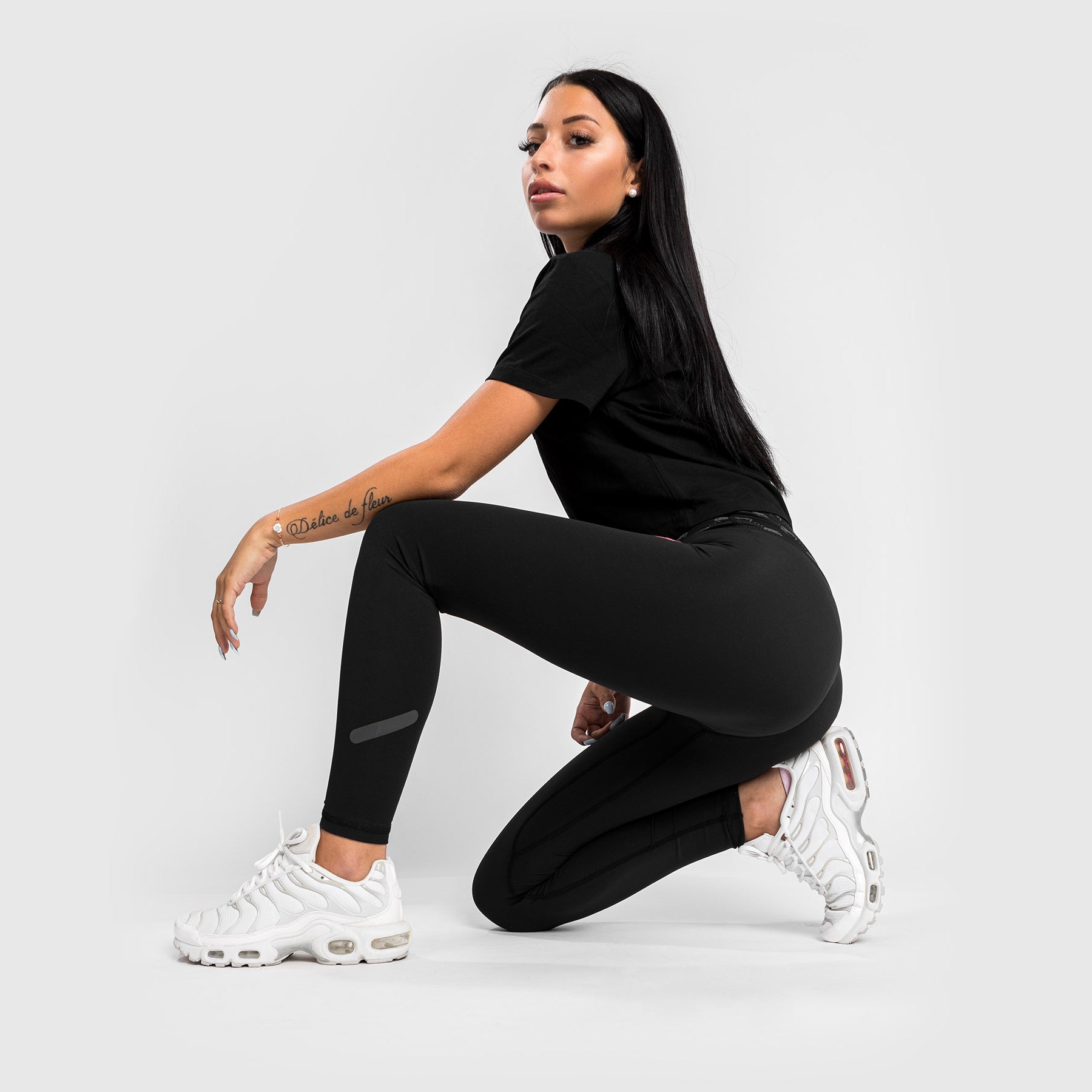 venum-monogram-7-8-leggings-damen-schwarz-ros-gold image 2