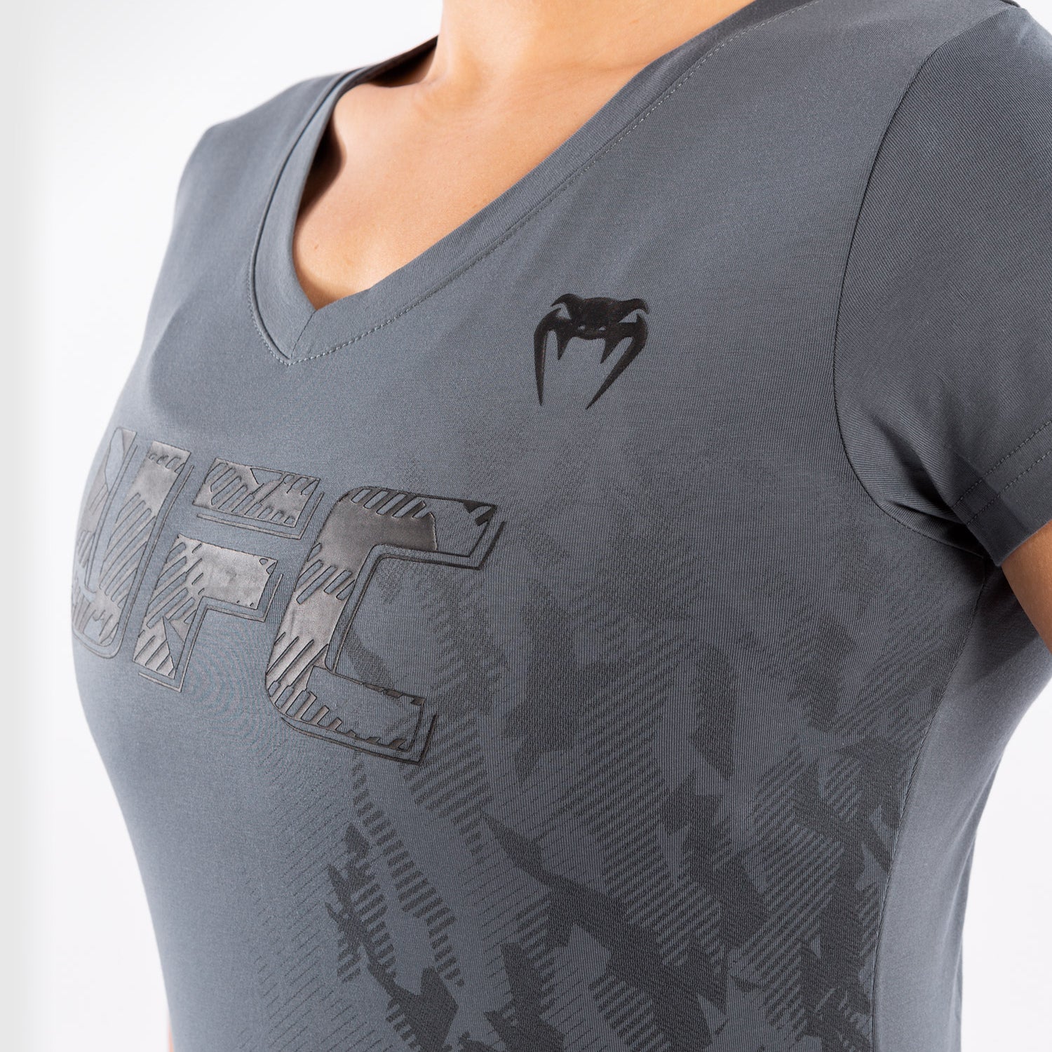 ufc-venum-authentic-fight-week-damen-kurzarm-t-shirt-grau image 4