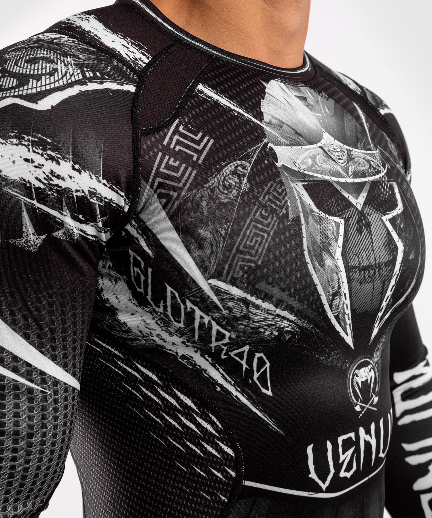 venum-gldtr-4-0-langarm-rashguard-schwarz-wei-compression image 5