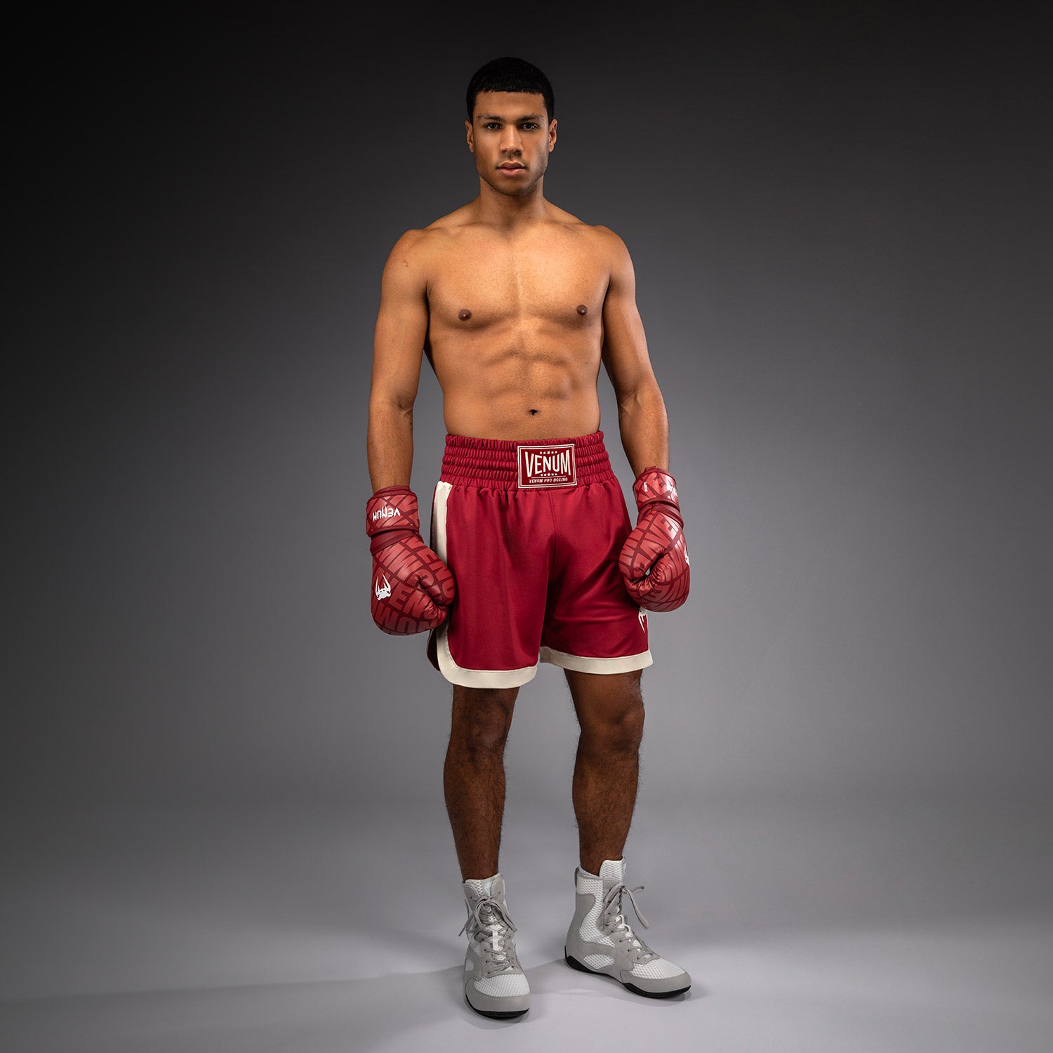 venum-classic-boxshorts-rubinrot-elfenbein image 6