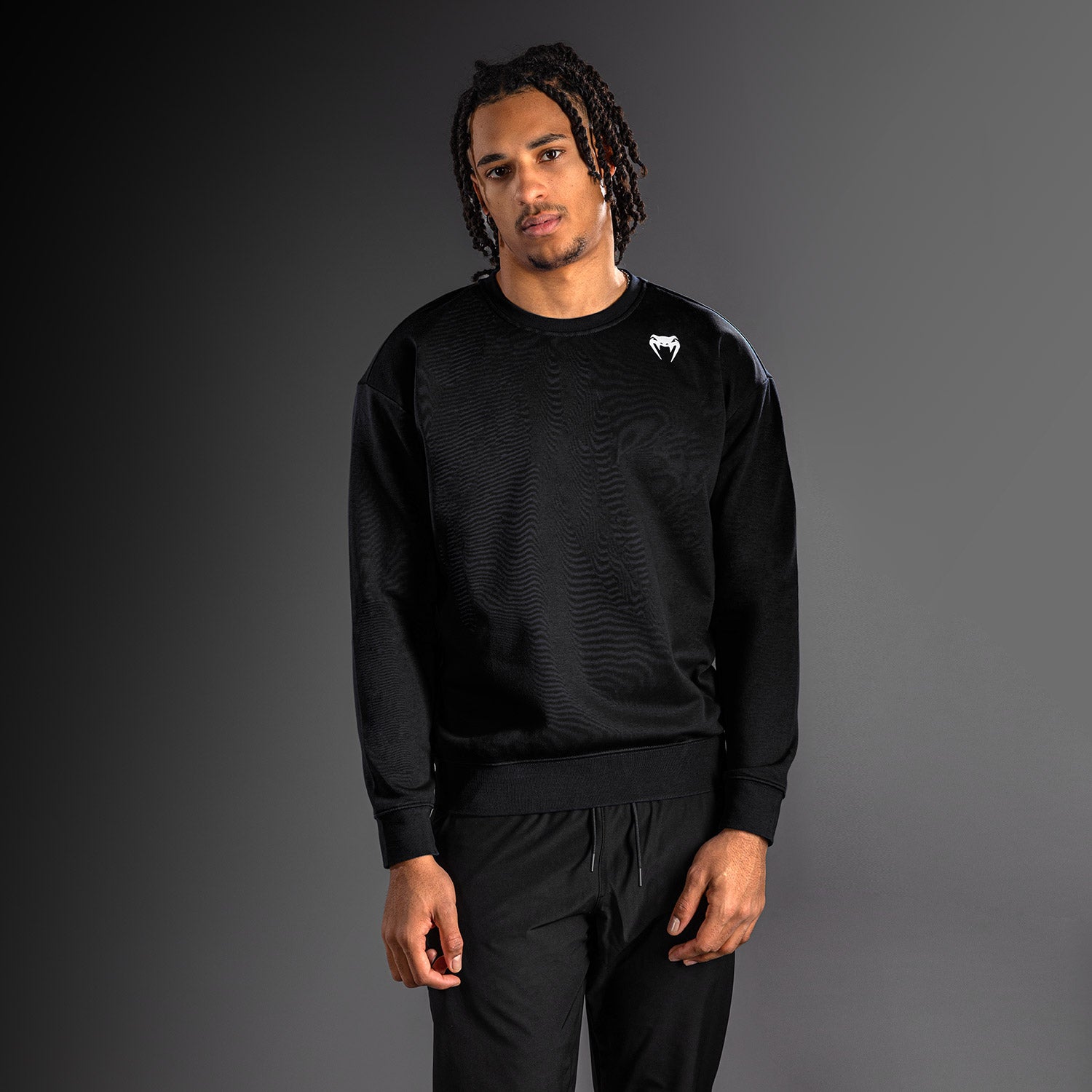 venum-lineup-fleece-pullover-schwarz-wei image 1