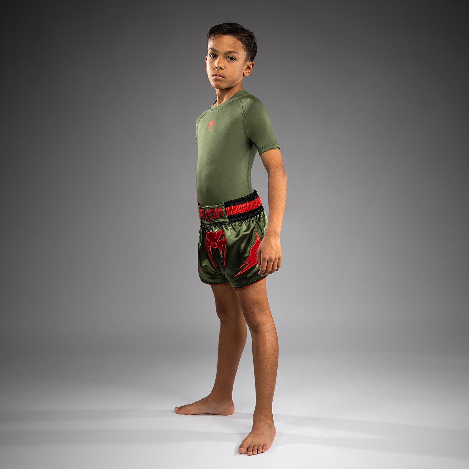 venum-inferno-kinder-muay-thai-shorts-armeegr-n-orange image 6