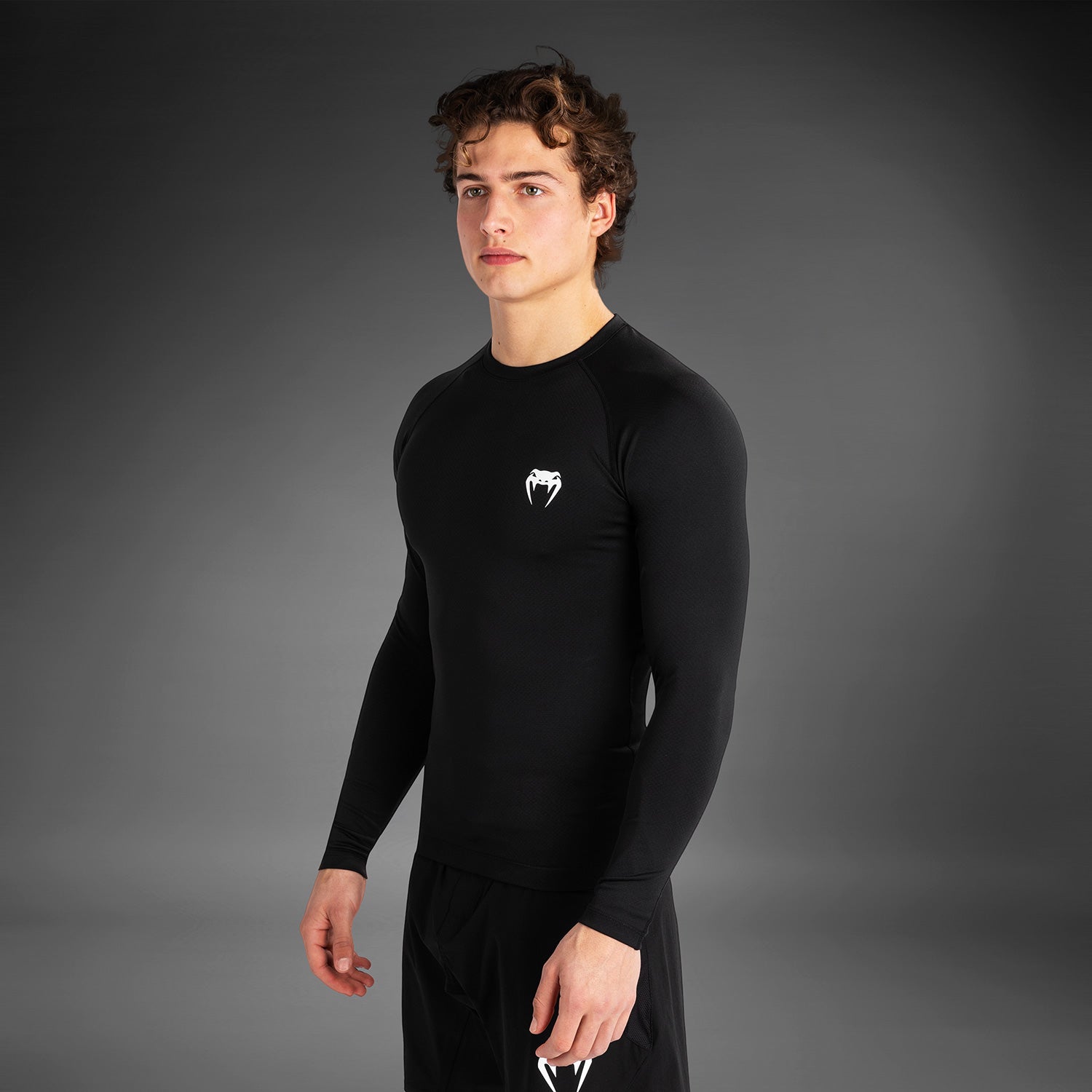 venum-contender-rashguard-langarm-herren-schwarz-wei image 2