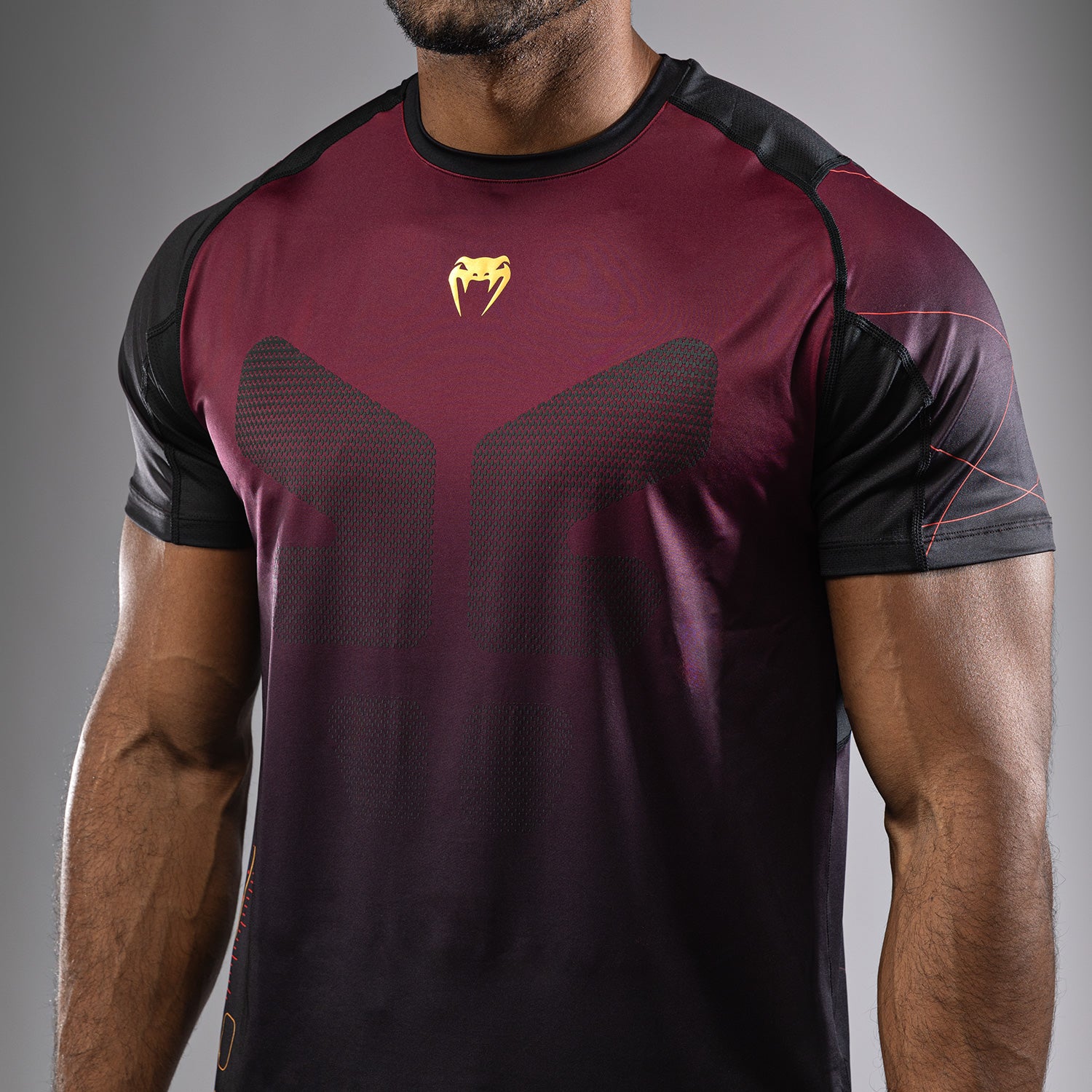 venum-tactical-xt-dry-tech-t-shirt-herren-schwarz-burgund-gold image 7