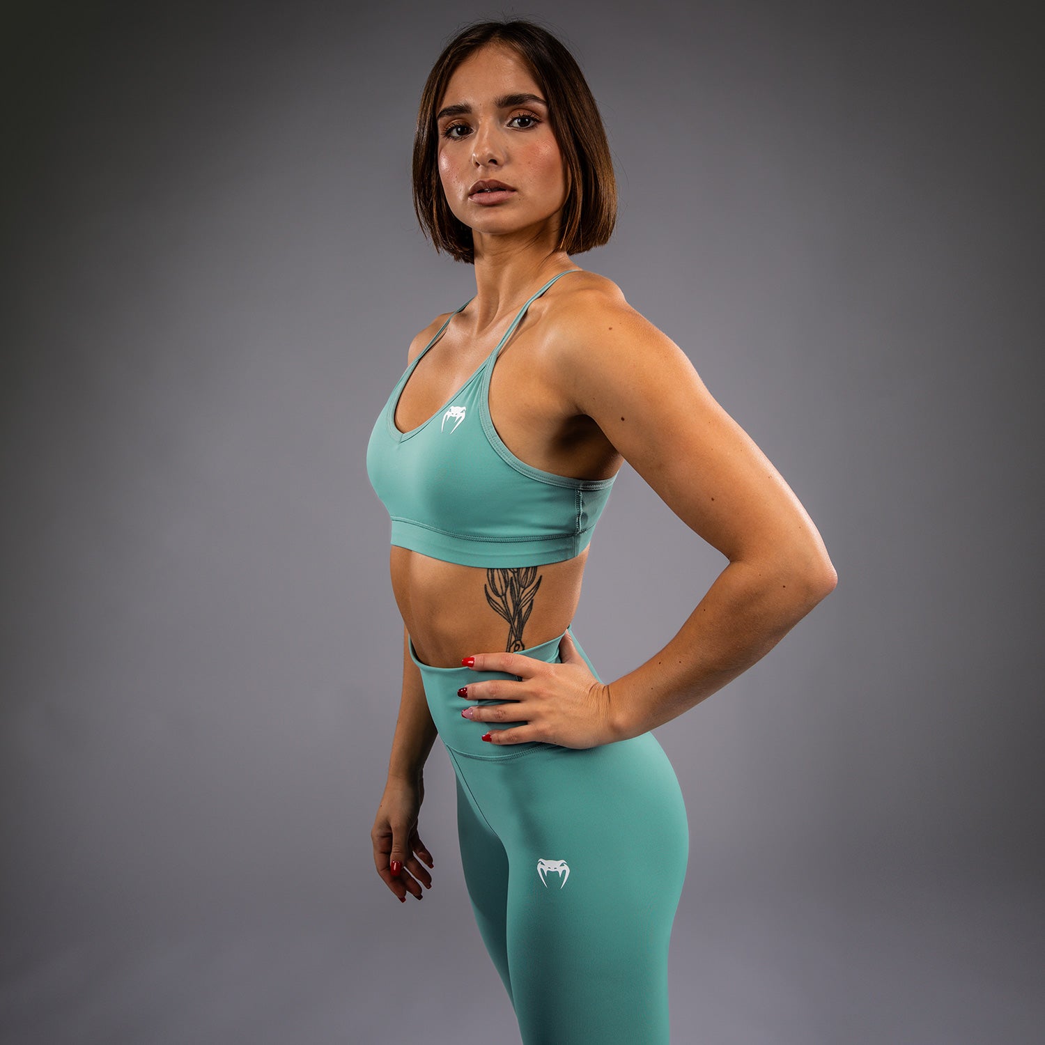 venum-essential-low-impact-damen-sport-bh-aqua-gr-n image 4