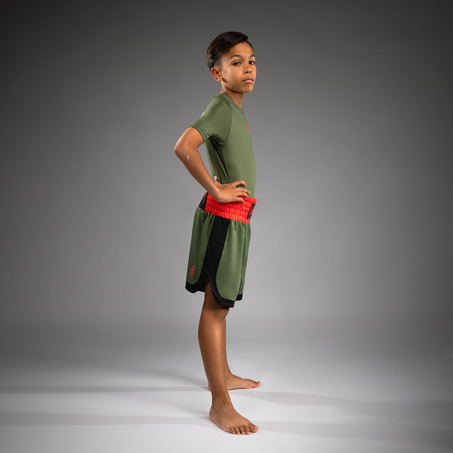 venum-classic-kinder-boxshorts-armeegr-n-orange image 4