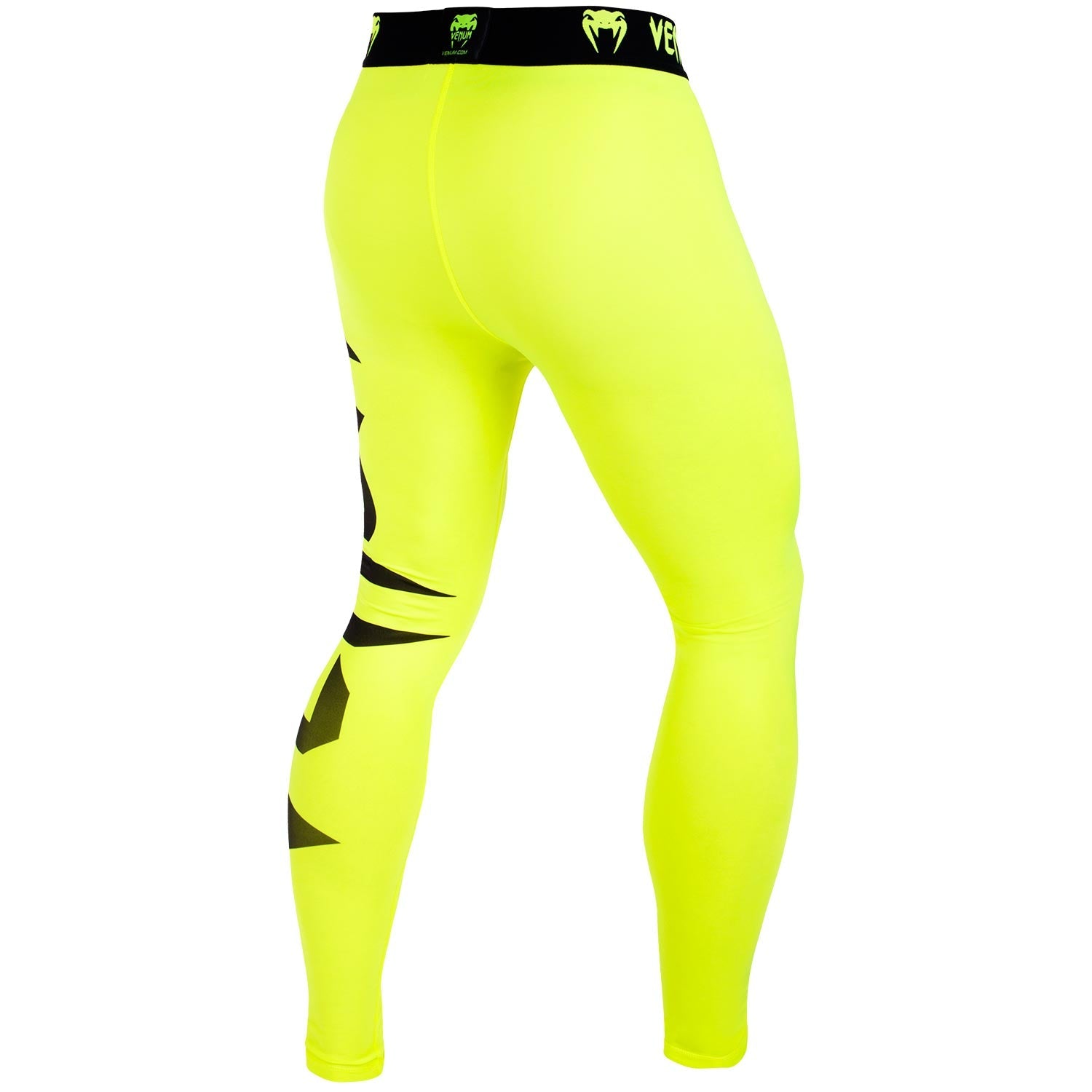 venum-giant-spats-kompressionshose-neongelb-schwarz image 3