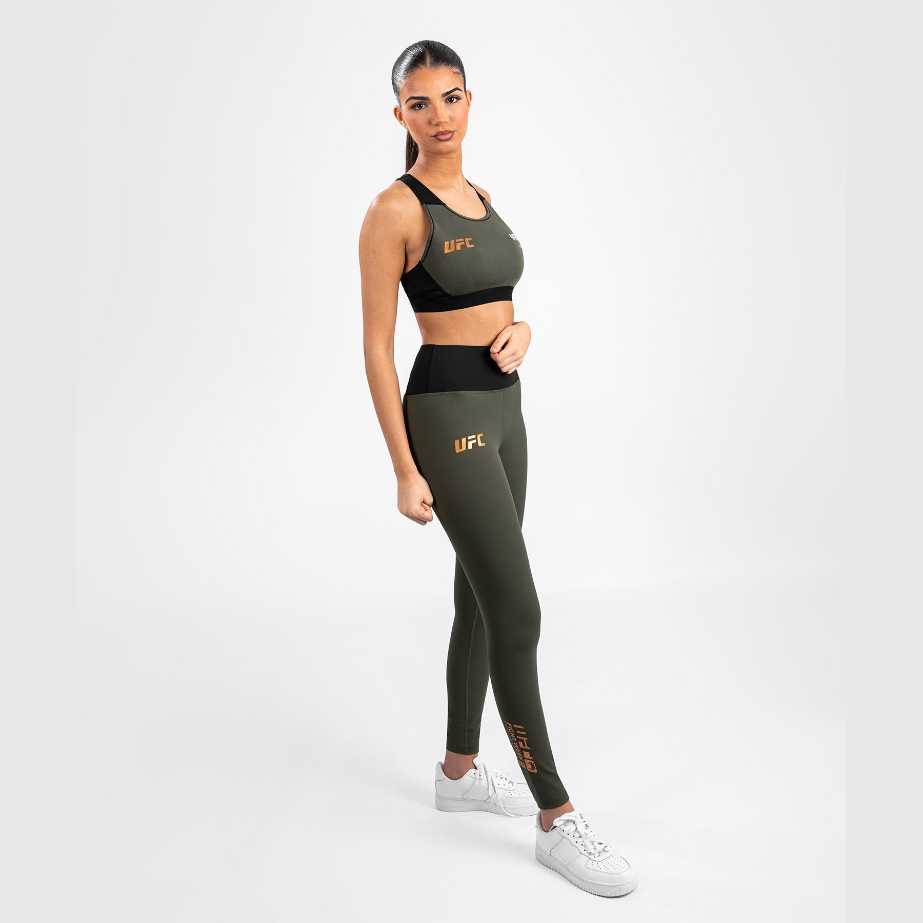 ufc-adrenaline-by-venum-fight-week-performance-tight-damen-khaki-bronze image 4