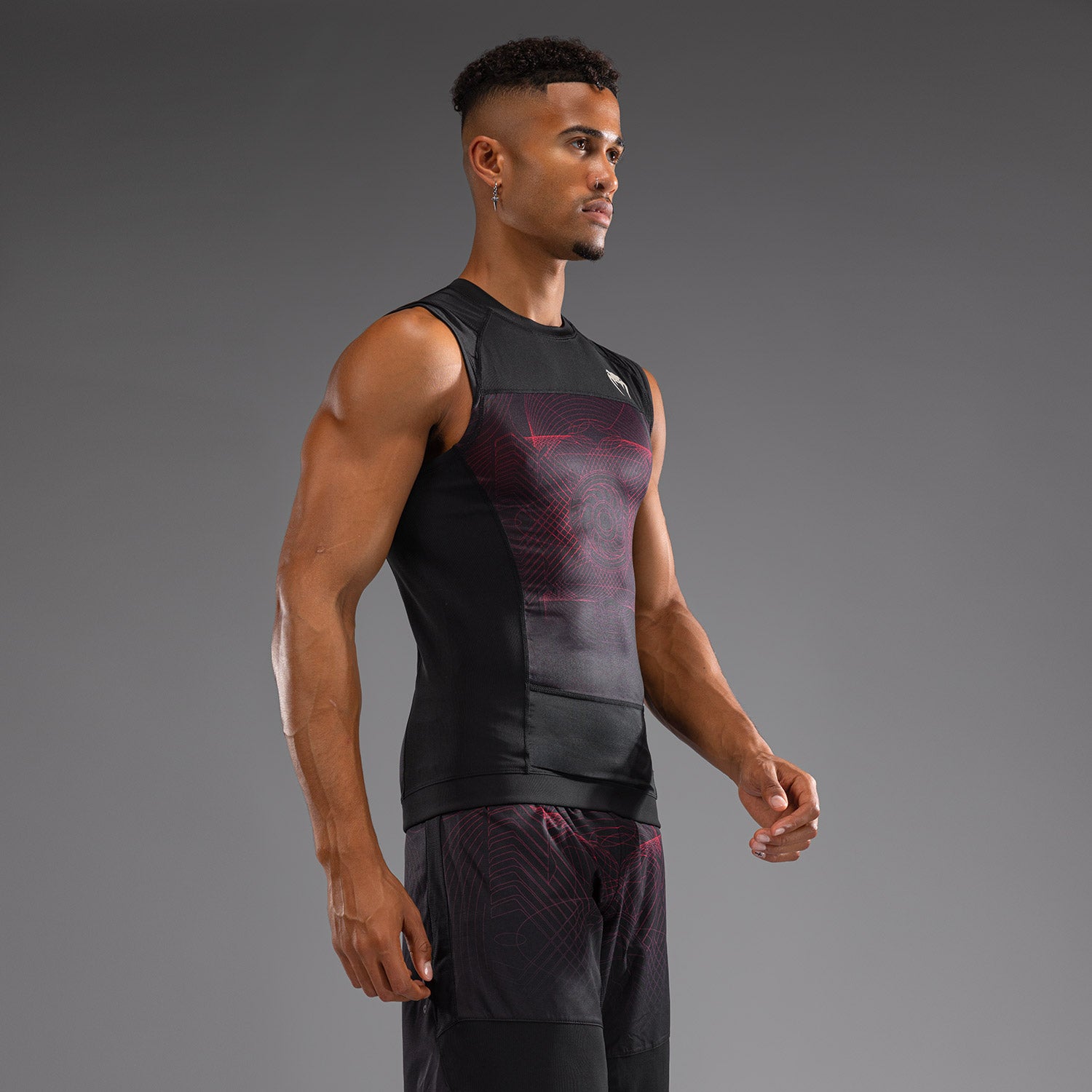 venum-g-fit-air-herren-rmelloses-rashguard-tiefschwarz-feuerrot image 5