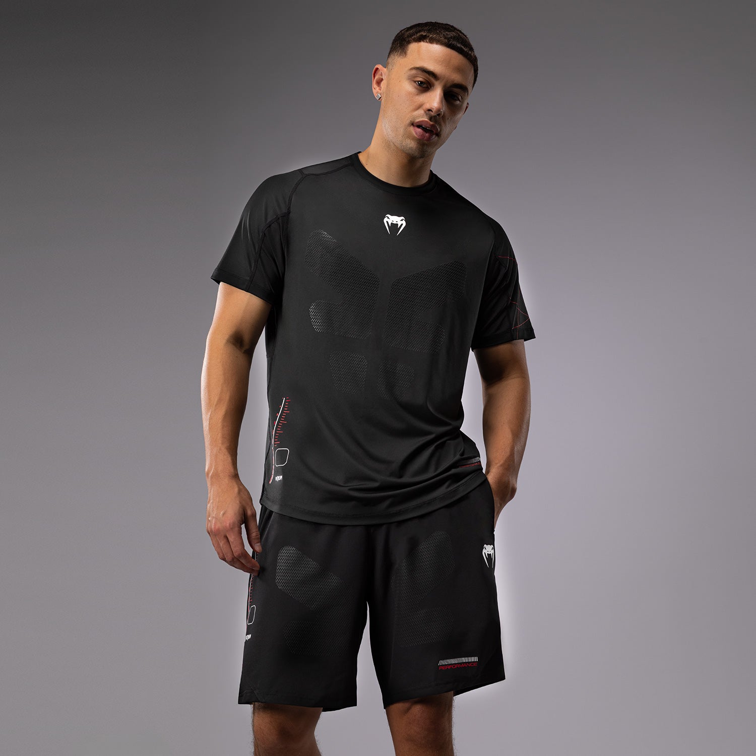 venum-tactical-xt-herren-dry-tech-t-shirt-schwarz-rot image 1