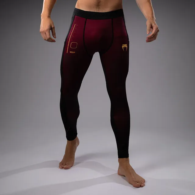 venum-tactical-xt-spats-leggings-schwarz-burgund-gold image 1