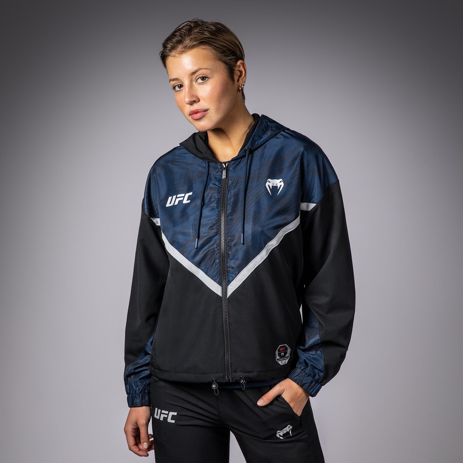 ufc-fusion-by-venum-fight-week-zip-hoodie-damen-ozeanblau image 2