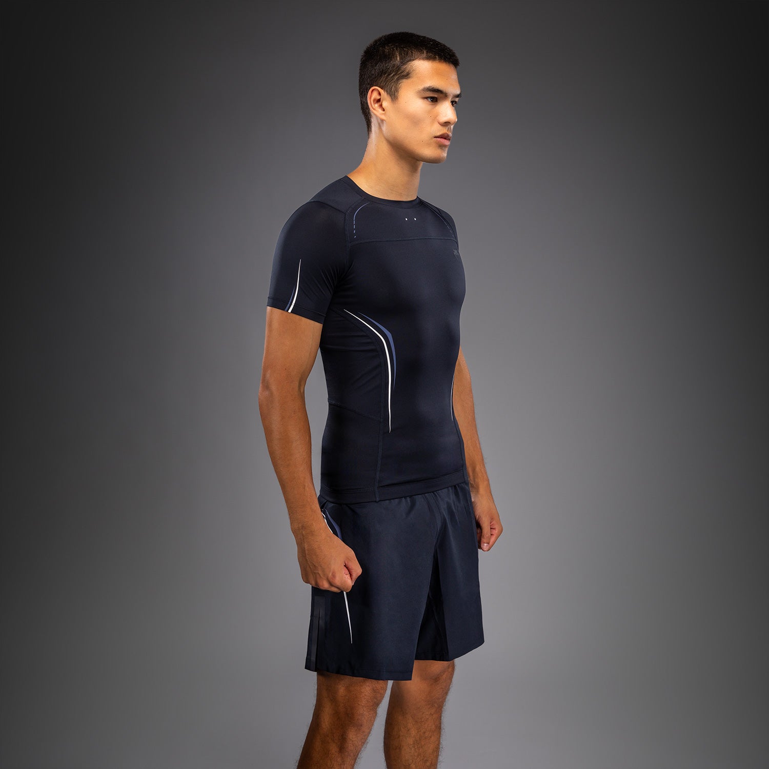venum-g-core-kurzarm-rashguard-herren-marineblau-wei image 3