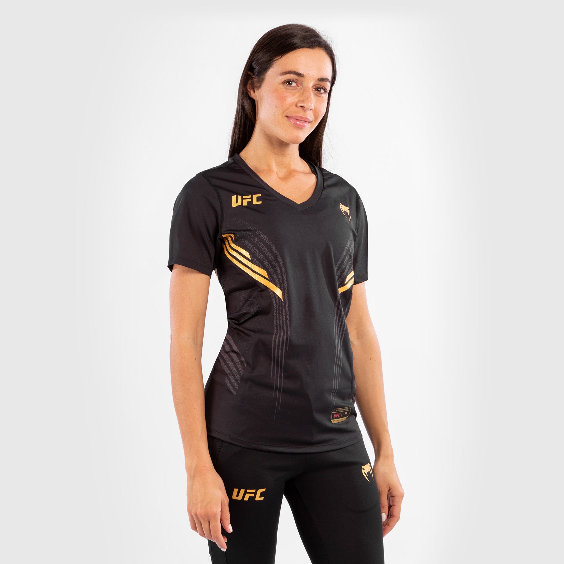 ufc-venum-authentic-fight-night-damen-walkout-trikot-champion-schwarz-gold image 4