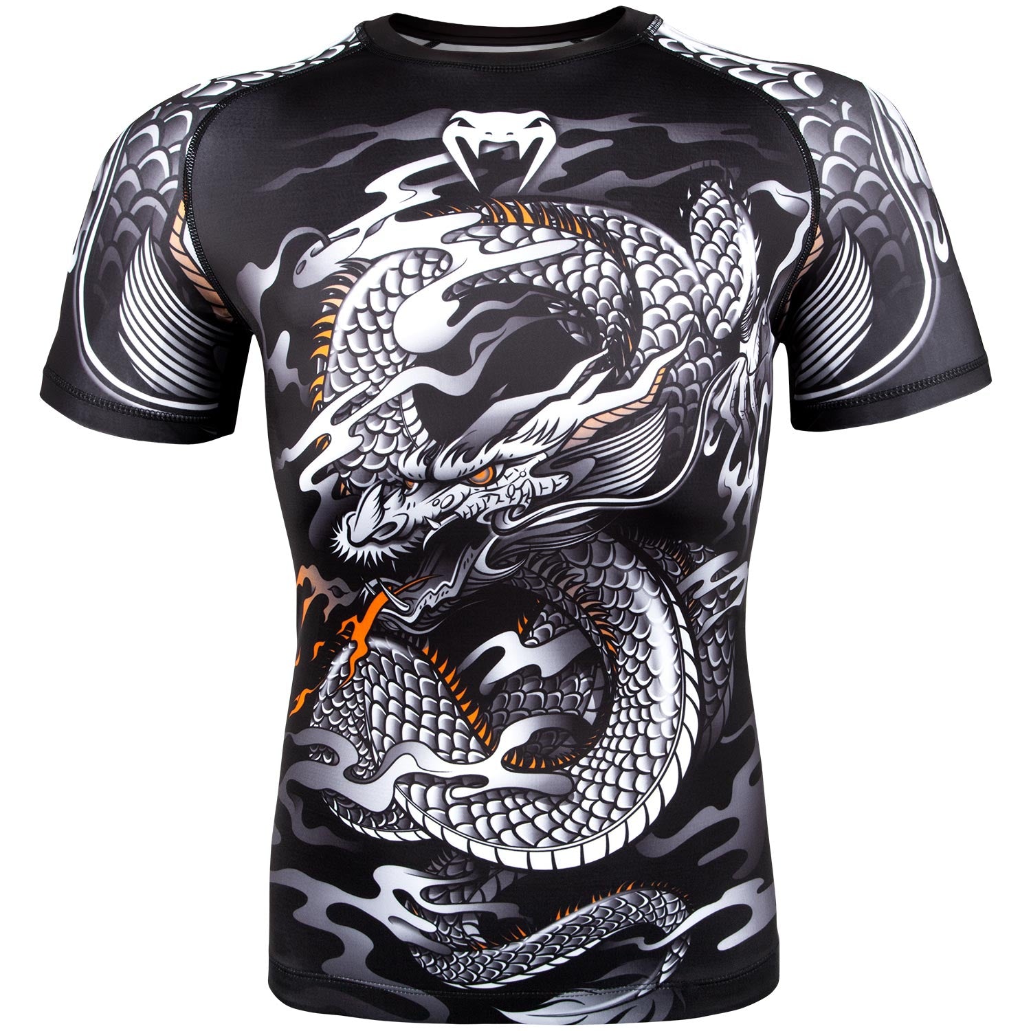 venum-dragon-s-flight-rashguard-kurzarm-schwarz-wei image 1