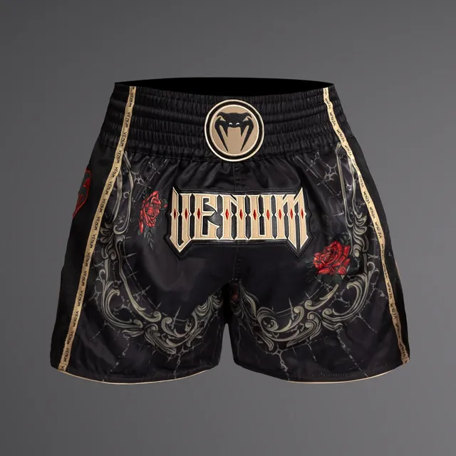venum-santa-muerte-5-0-muay-thai-shorts-tiefes-schwarz-gold image 1