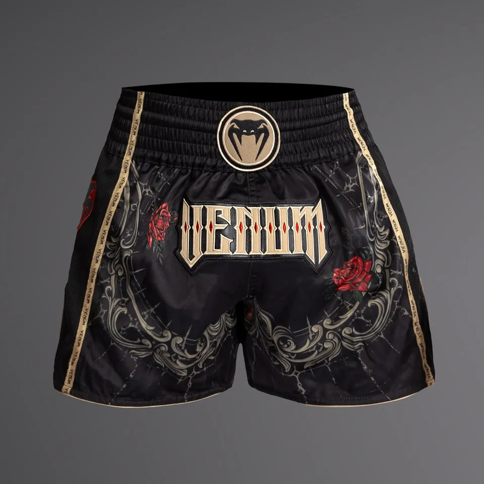venum-santa-muerte-5-0-muay-thai-shorts-tiefes-schwarz-gold image 1