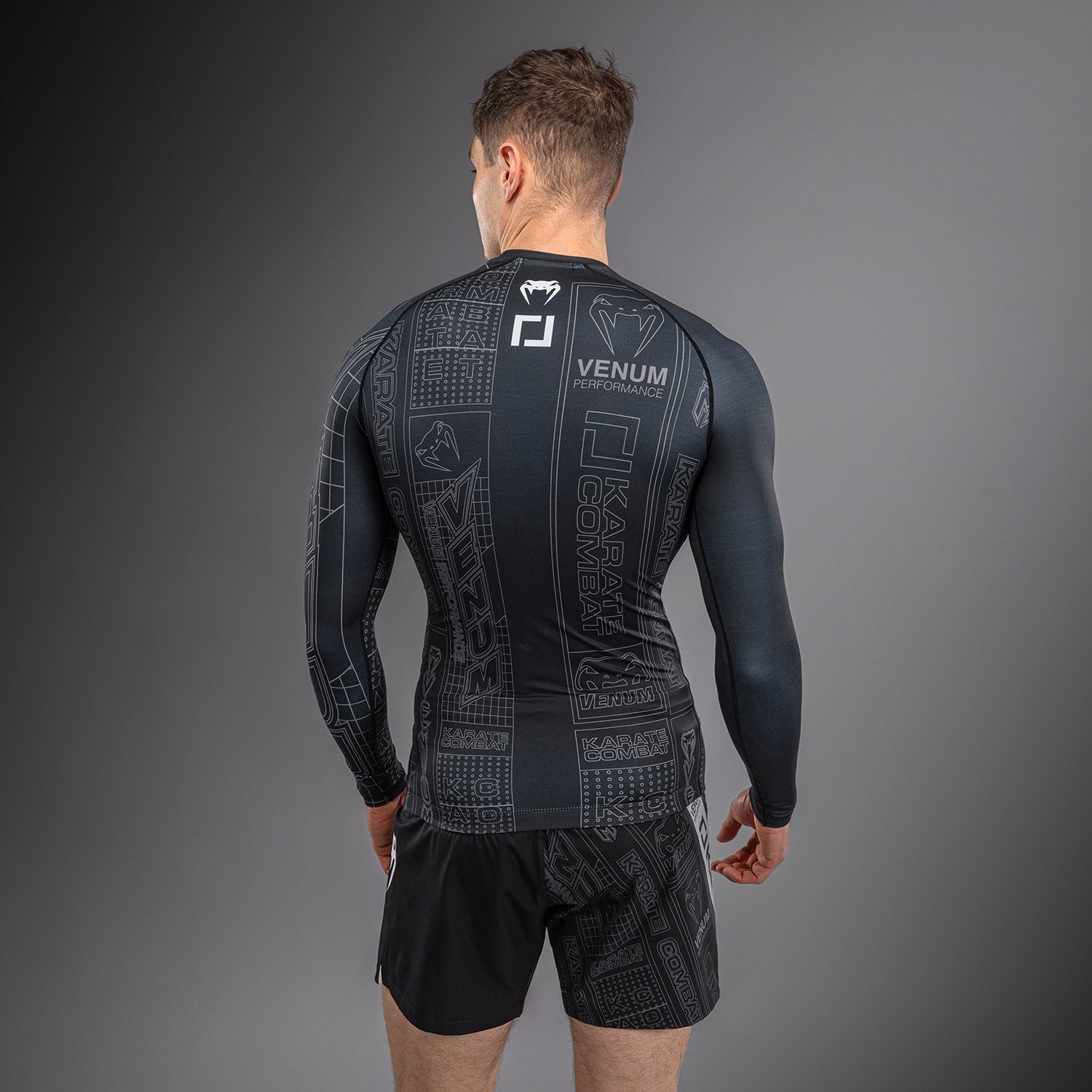 karate-combat-by-venum-langarm-rashguard-schwarz-grau image 4