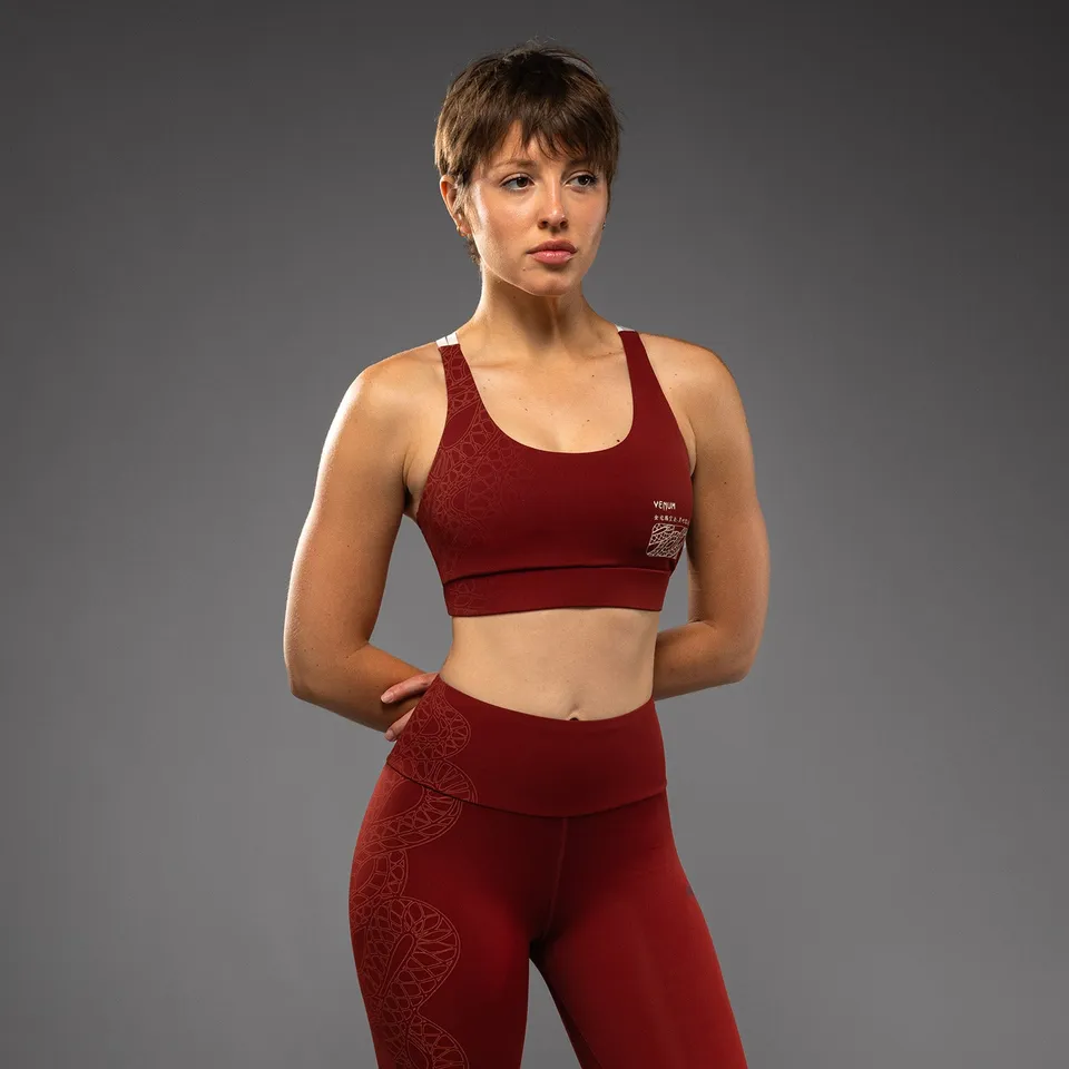 venum-serpenti-damen-sport-bh-burgunder-elfenbein image 1