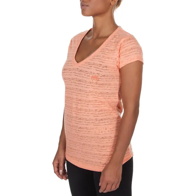 venum-essential-t-shirt-v-ausschnitt-orange-damen-lifestyle-t-shirt image 1