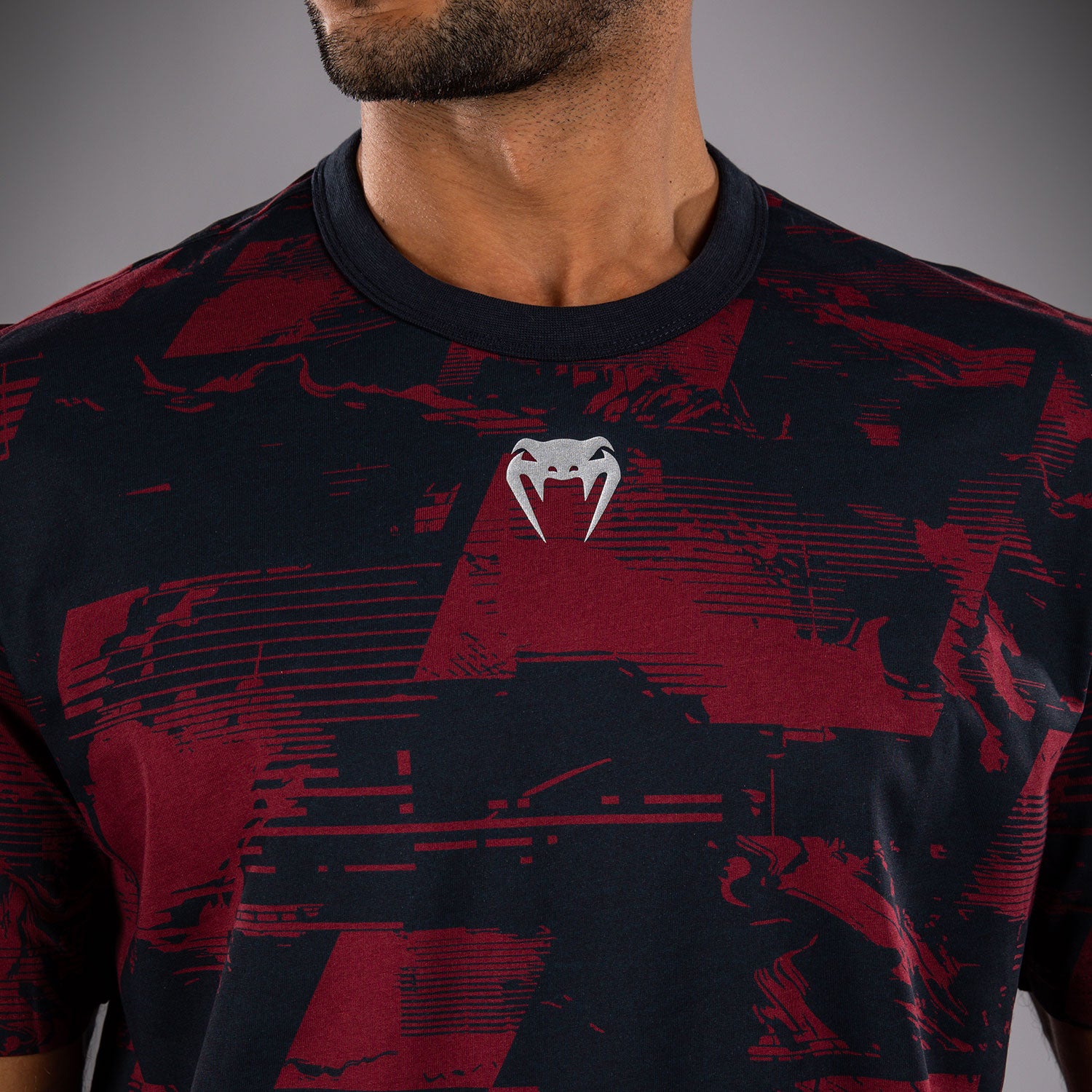venum-ufc-zenith-authentic-fight-week-t-shirt-herren-marineblau-burgunderrot-sil image 3