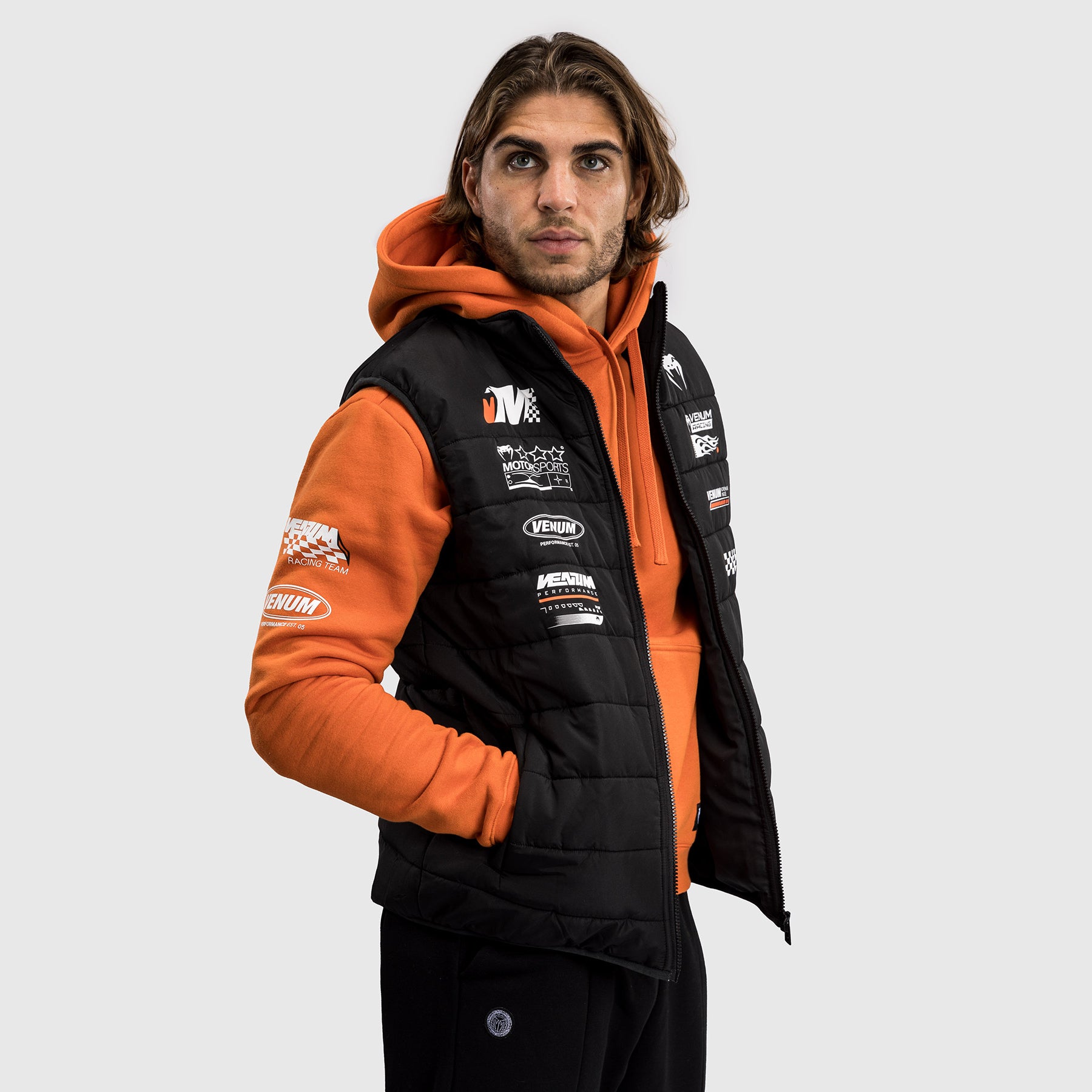 venum-motorsport-daunenjacke-rmellose-steppjacke-tiefschwarz image 2