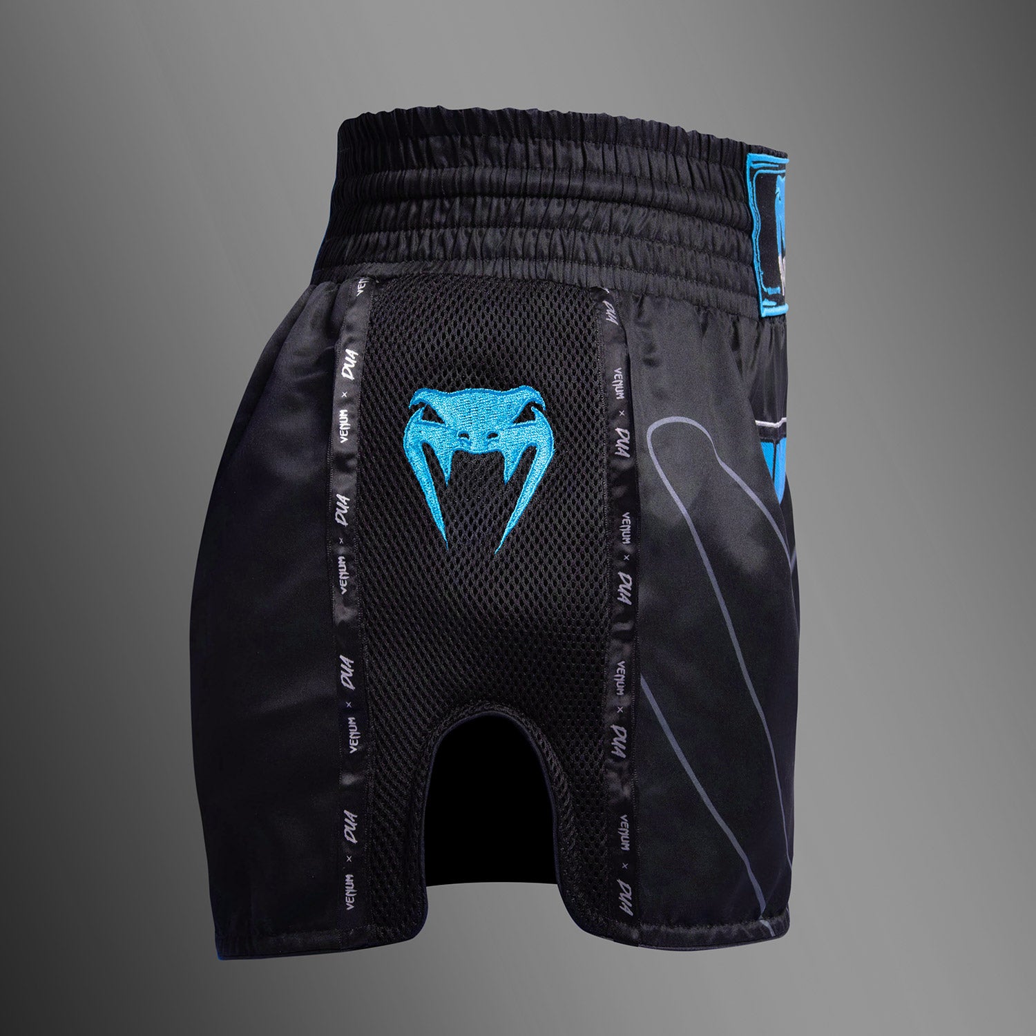 venum-x-dua-muay-thai-shorts-schwarz-electric-blue image 2