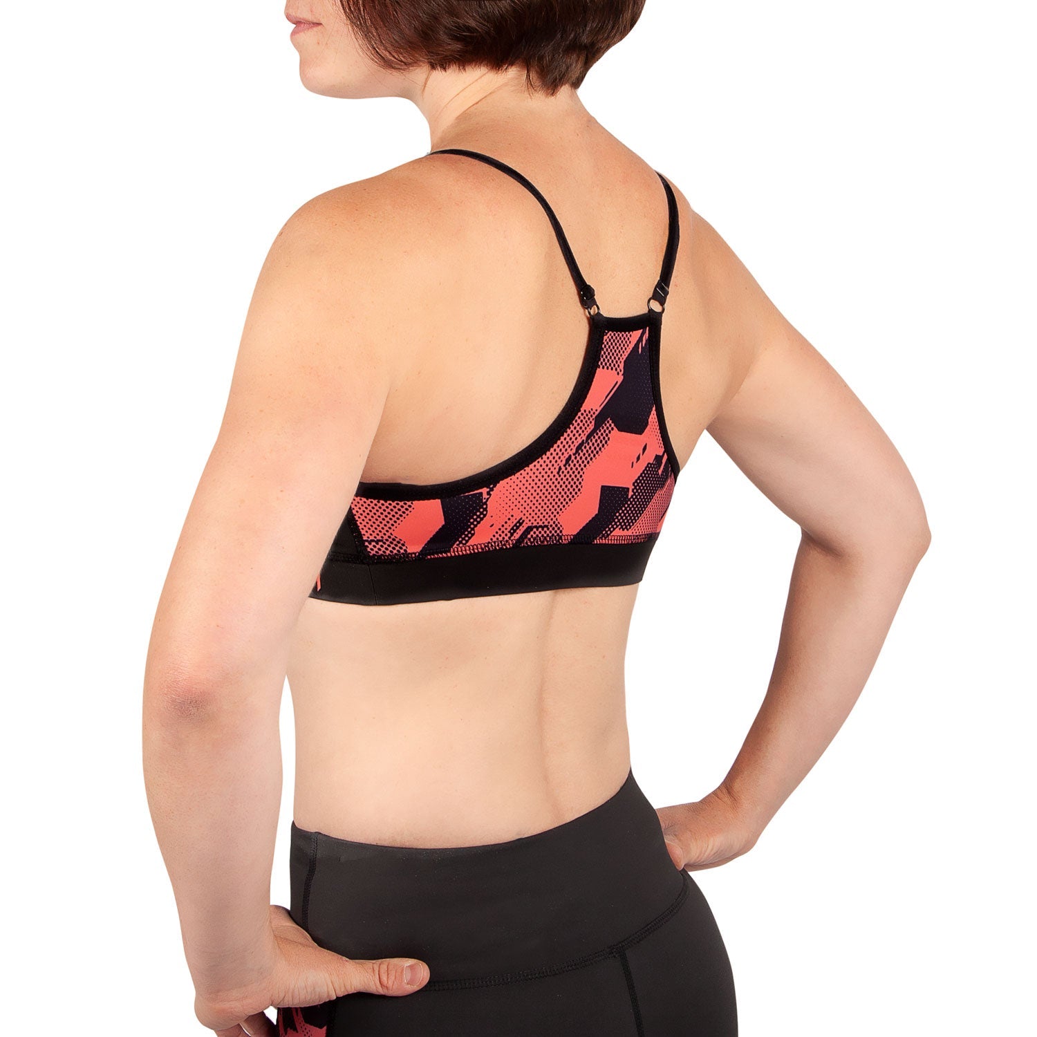 venum-tecmo-sport-bh-damen-schwarz-koralle image 2