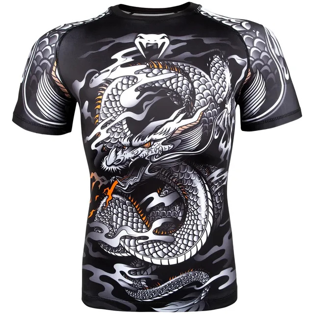 venum-dragon-s-flight-rashguard-kurzarm-schwarz-wei image 1