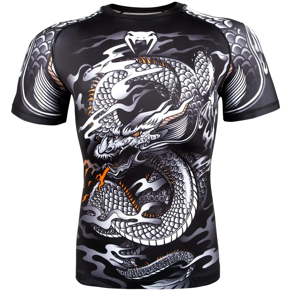 venum-dragon-s-flight-rashguard-kurzarm-schwarz-wei image 1