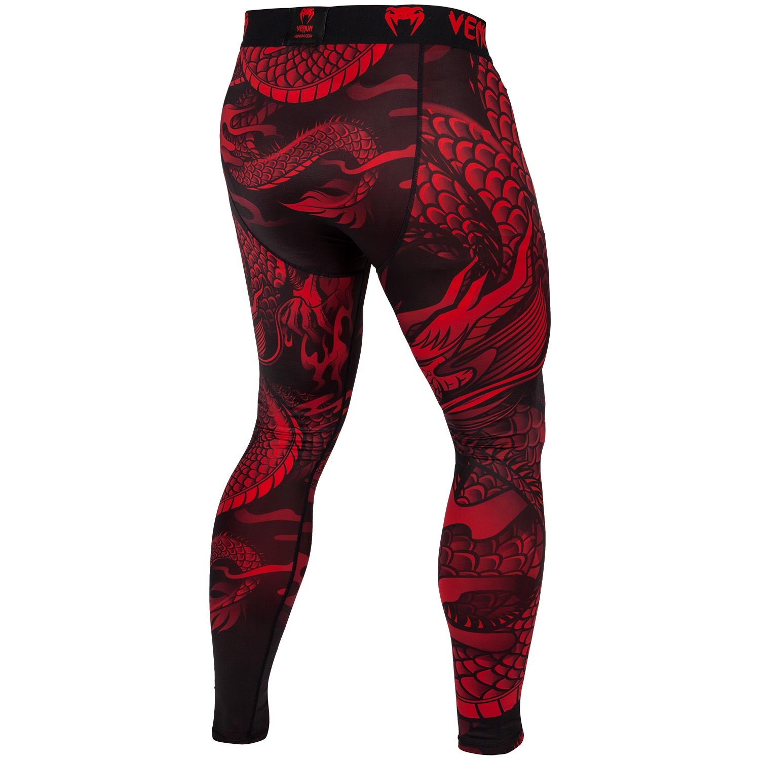 venum-dragon-s-flight-kompressionshose-schwarz-rot image 4