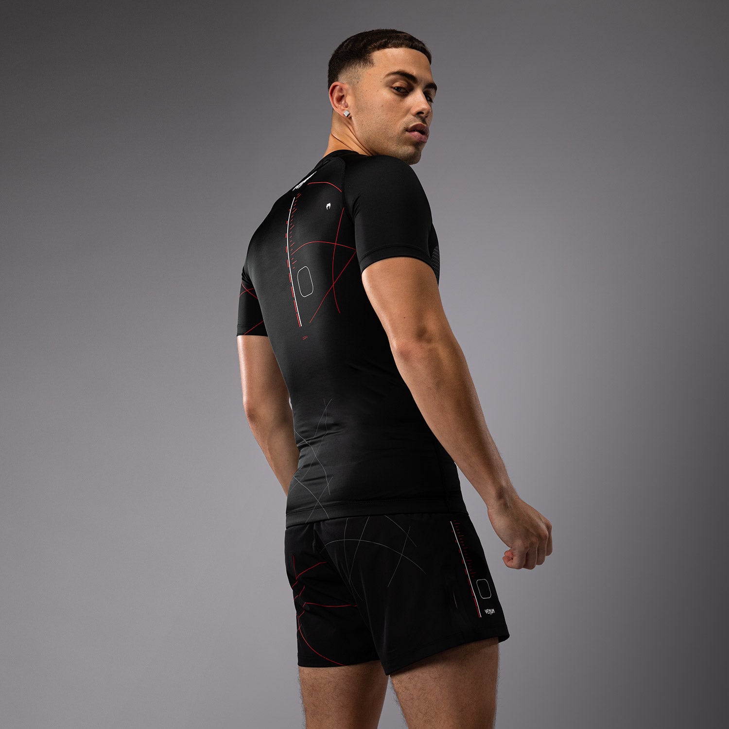 venum-tactical-xt-rashguard-kurzarm-herren-schwarz-feuerrot image 5