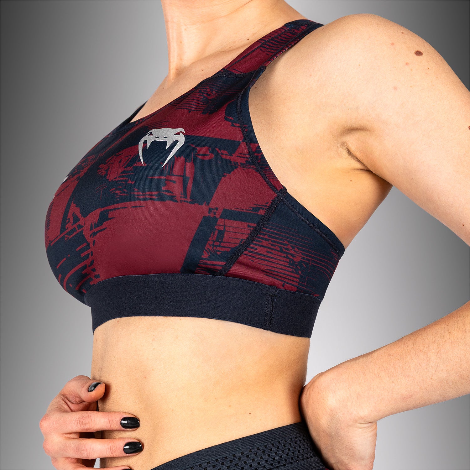 ufc-zenith-by-venum-authentic-fight-week-sport-bh-damen-marineblau-burgunderrot- image 6