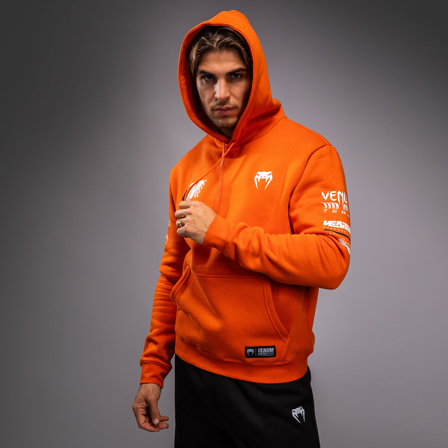 venum-motorsport-hoodie-tangerine-orange-herren image 5