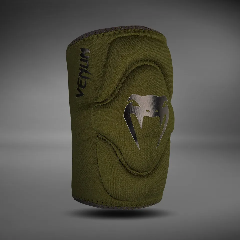 venum-kontact-gel-knieschoner-khaki-schwarz image 1