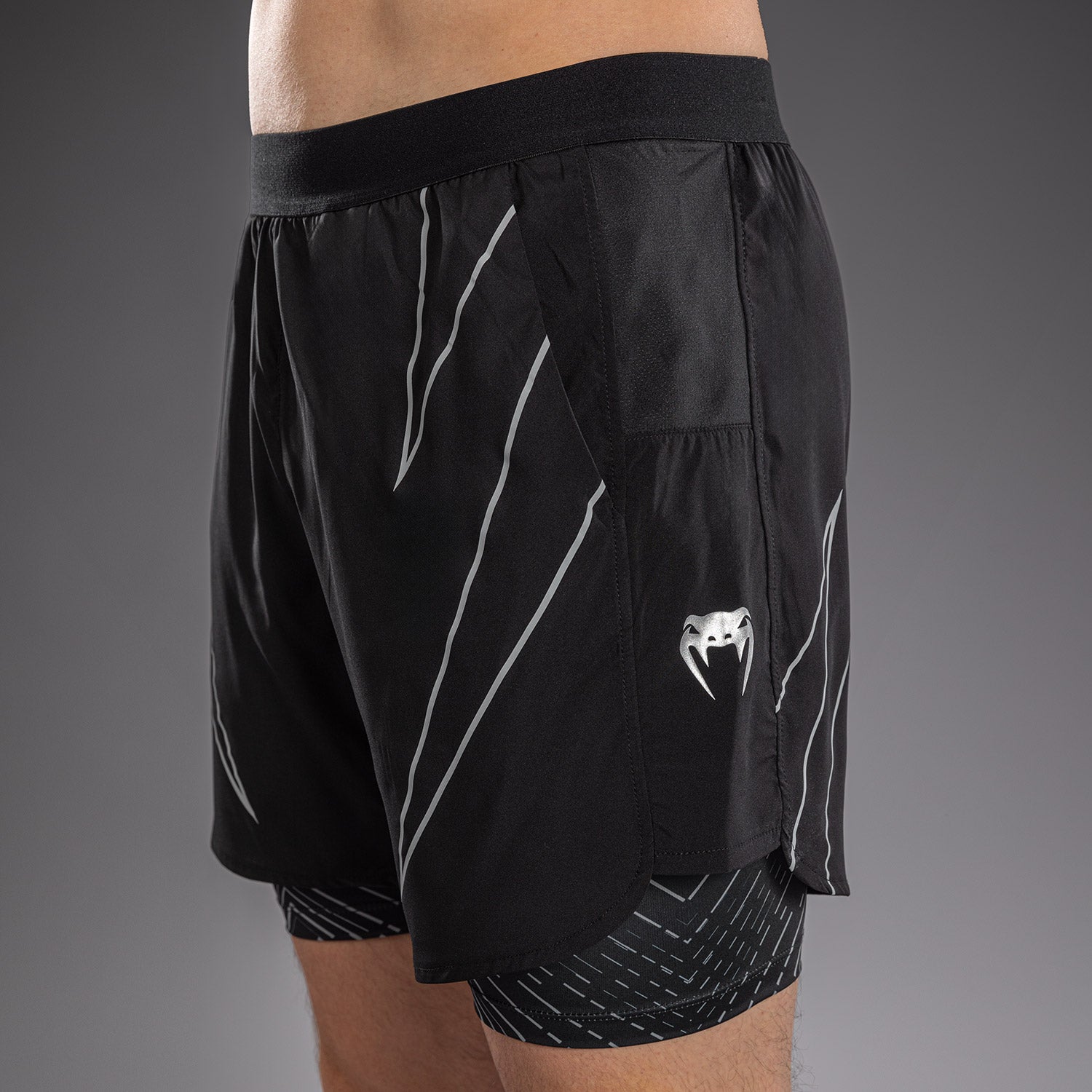 venum-midnight-fury-trainingsshorts-mitternachtsblau-grau-silber image 5