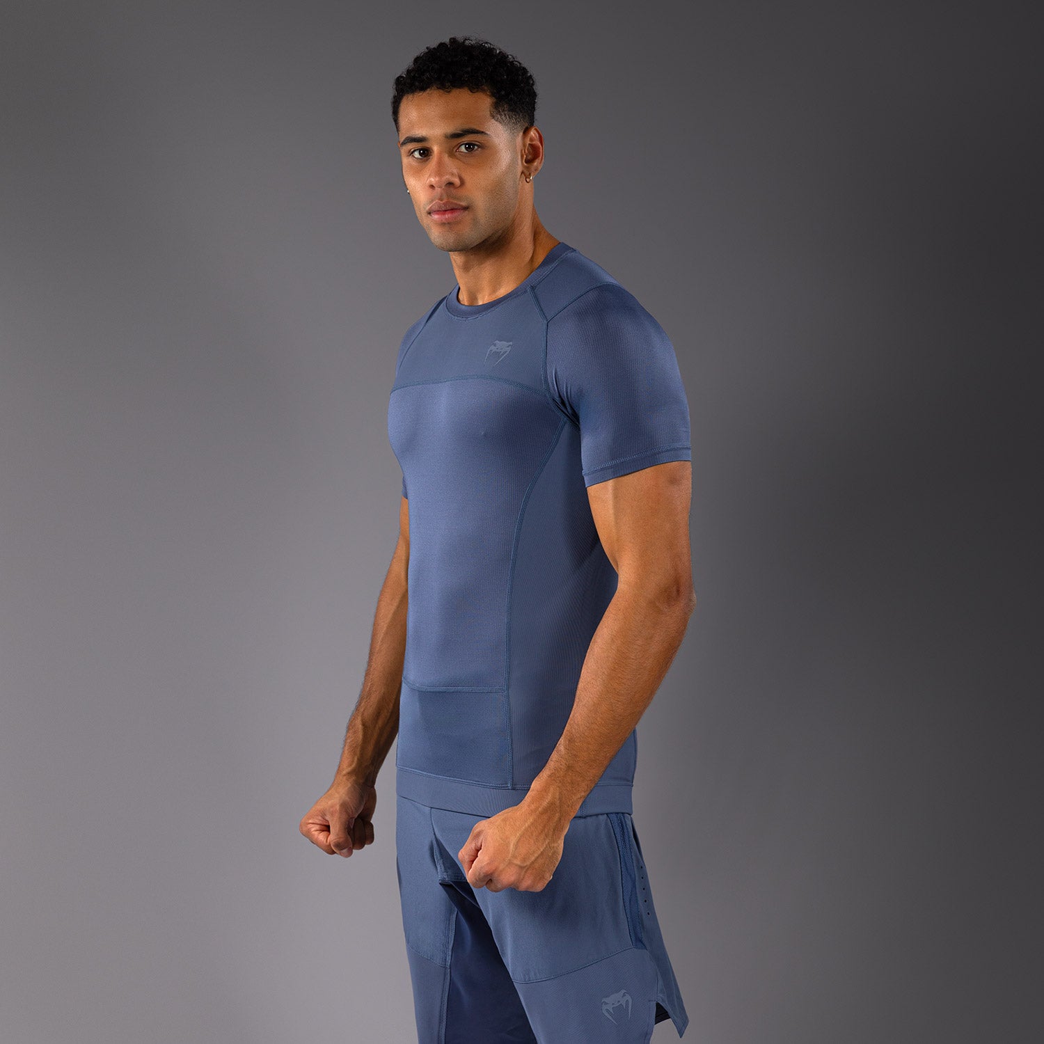 venum-g-fit-air-herren-kurzarm-rashguard-nebelblau image 2