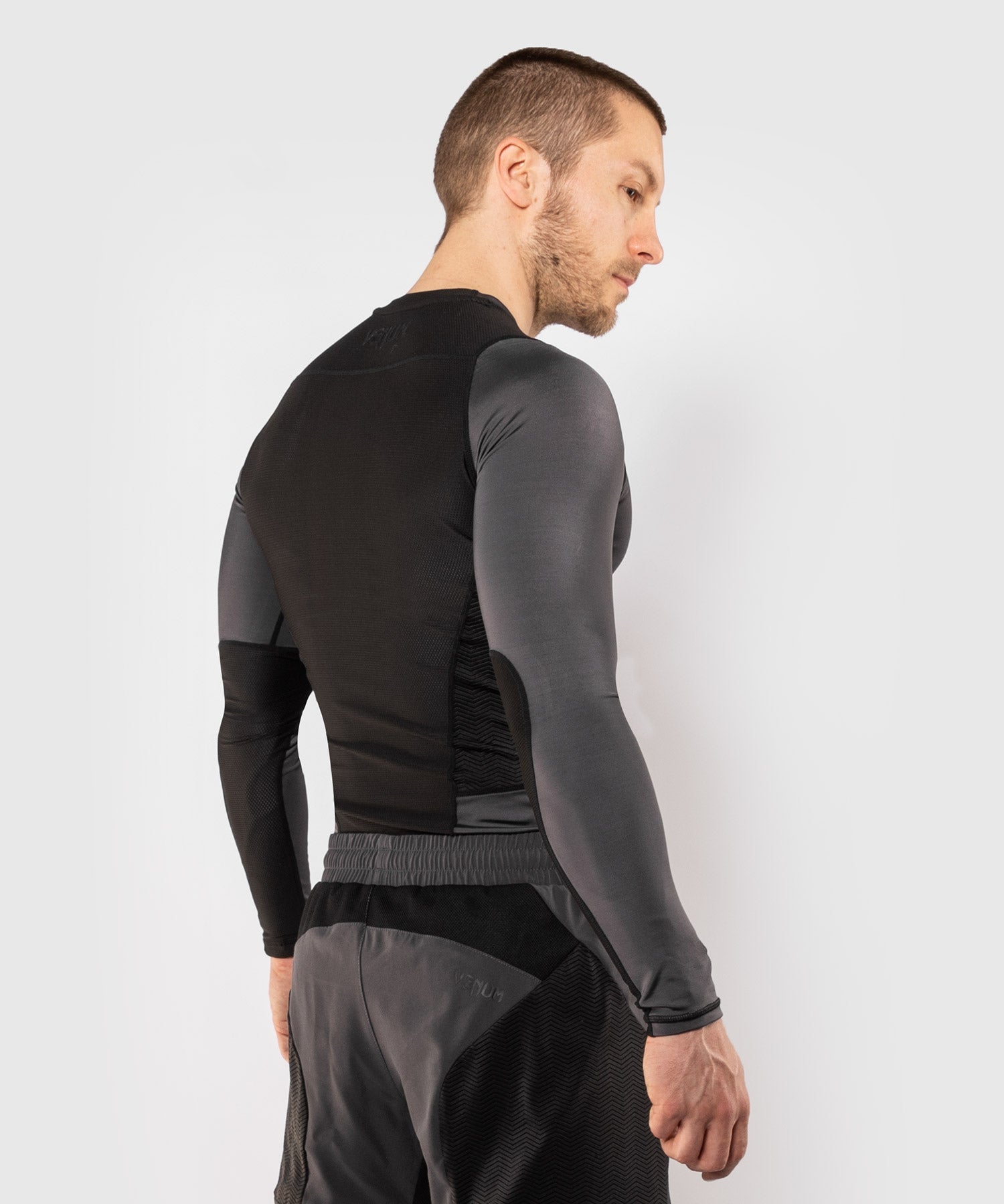 venum-g-fit-rashguard-langarm-grau-schwarz image 5