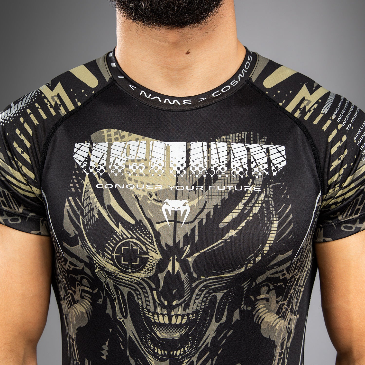 venum-invader-kurzarm-rashguard-schwarz-sand-f-r-herren image 6