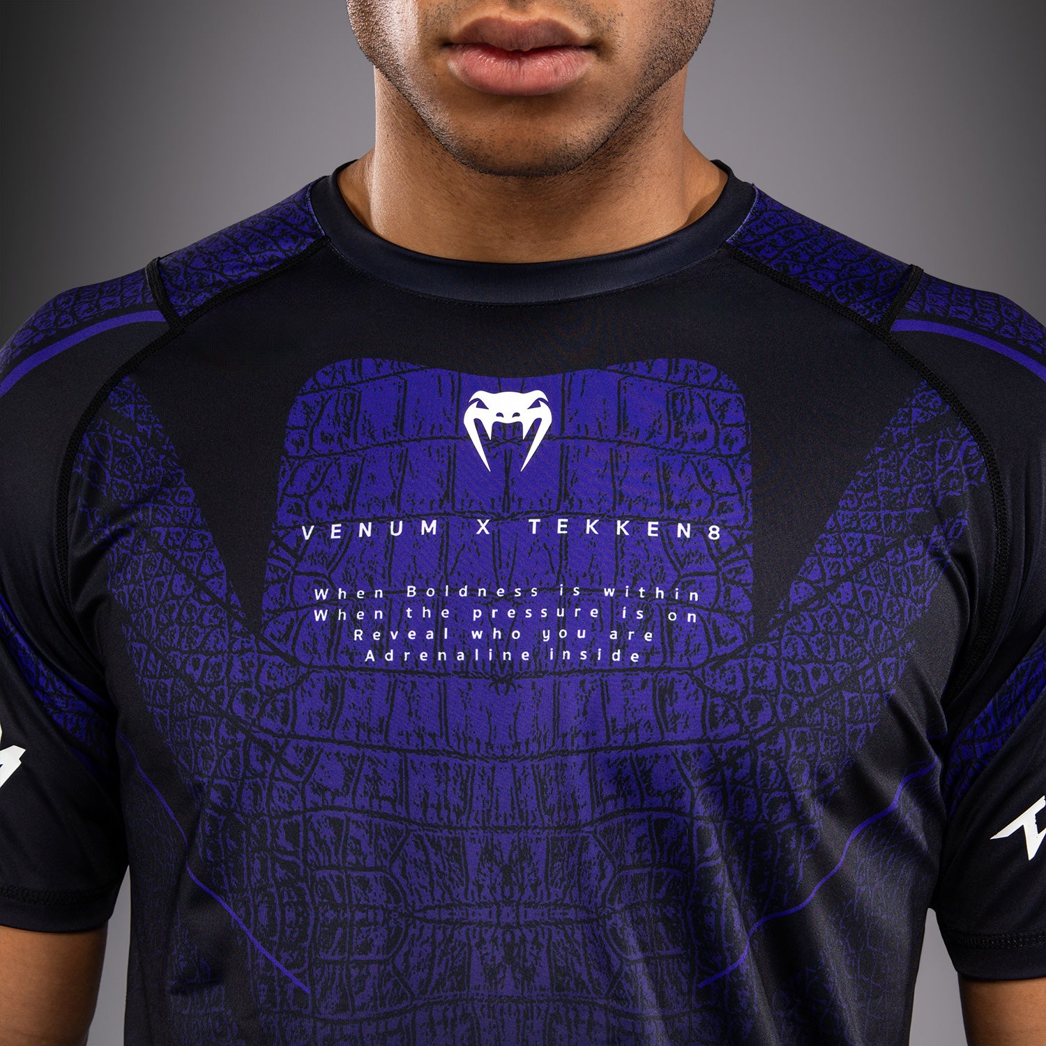 venum-x-tekken-8-dry-tech-t-shirt-kazuya-herren-schwarz-lila image 4
