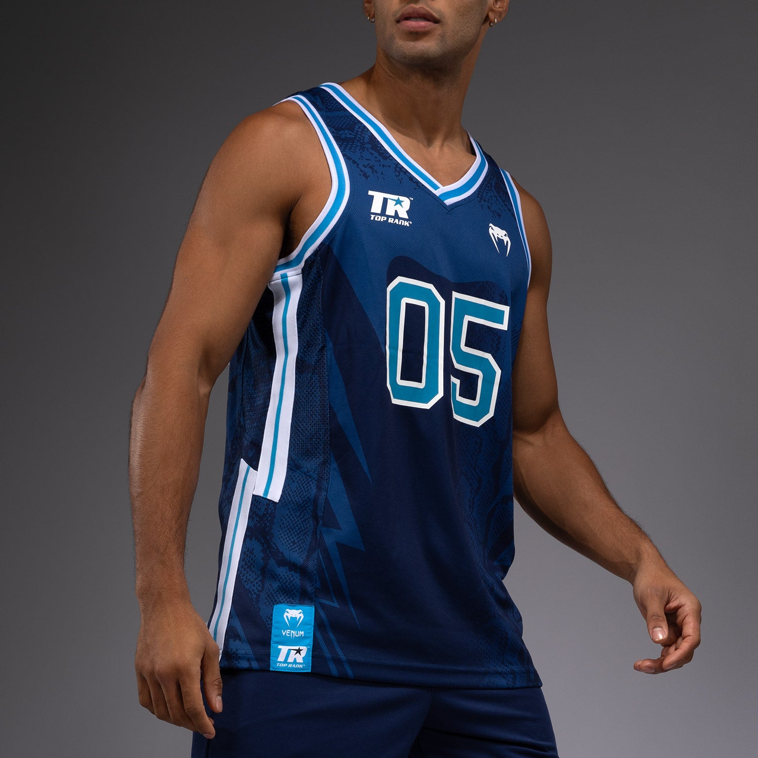 venum-x-top-rank-original-herren-basketballtrikot-marineblau image 3