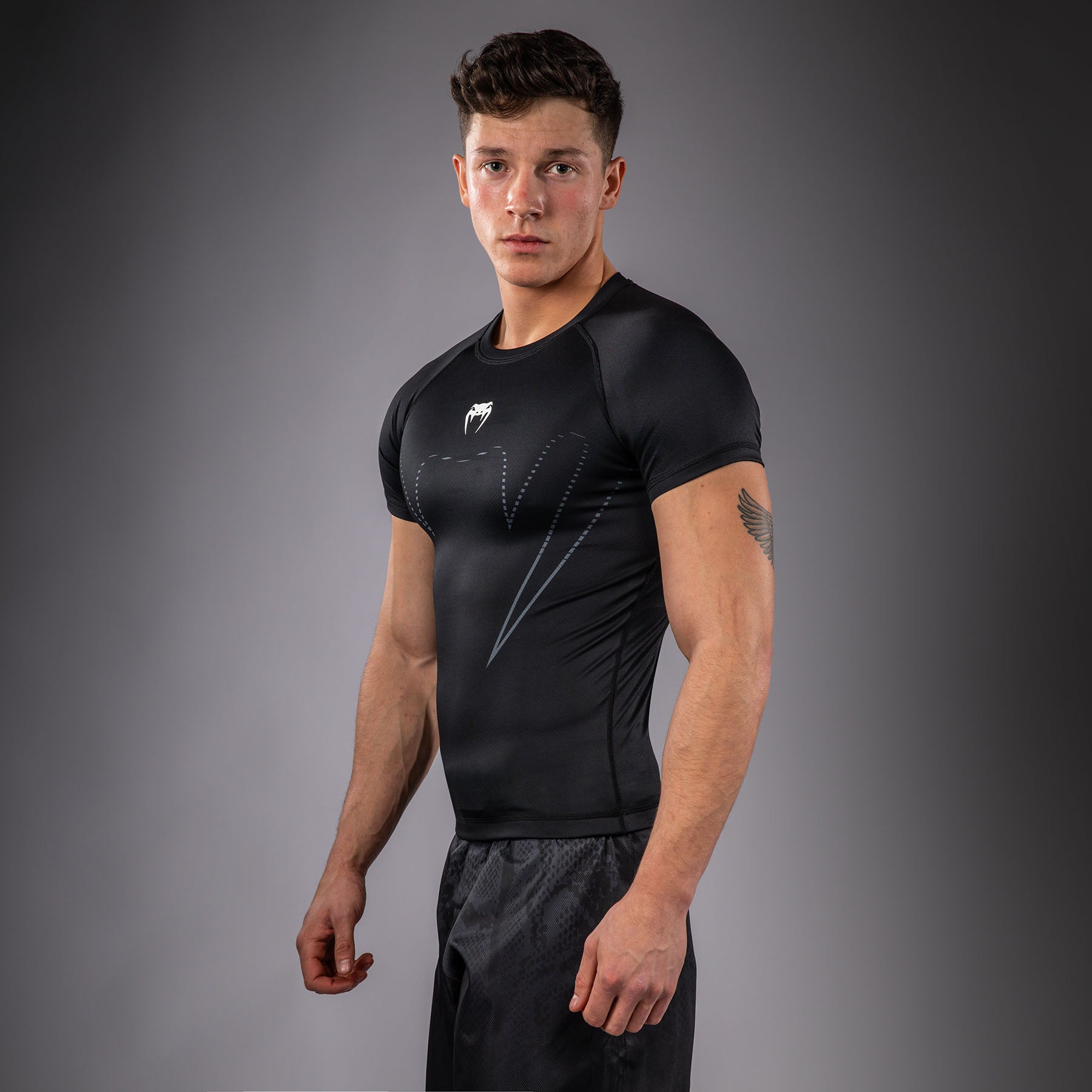 venum-edge-rashguard-kurzarm-schwarz-sand image 3