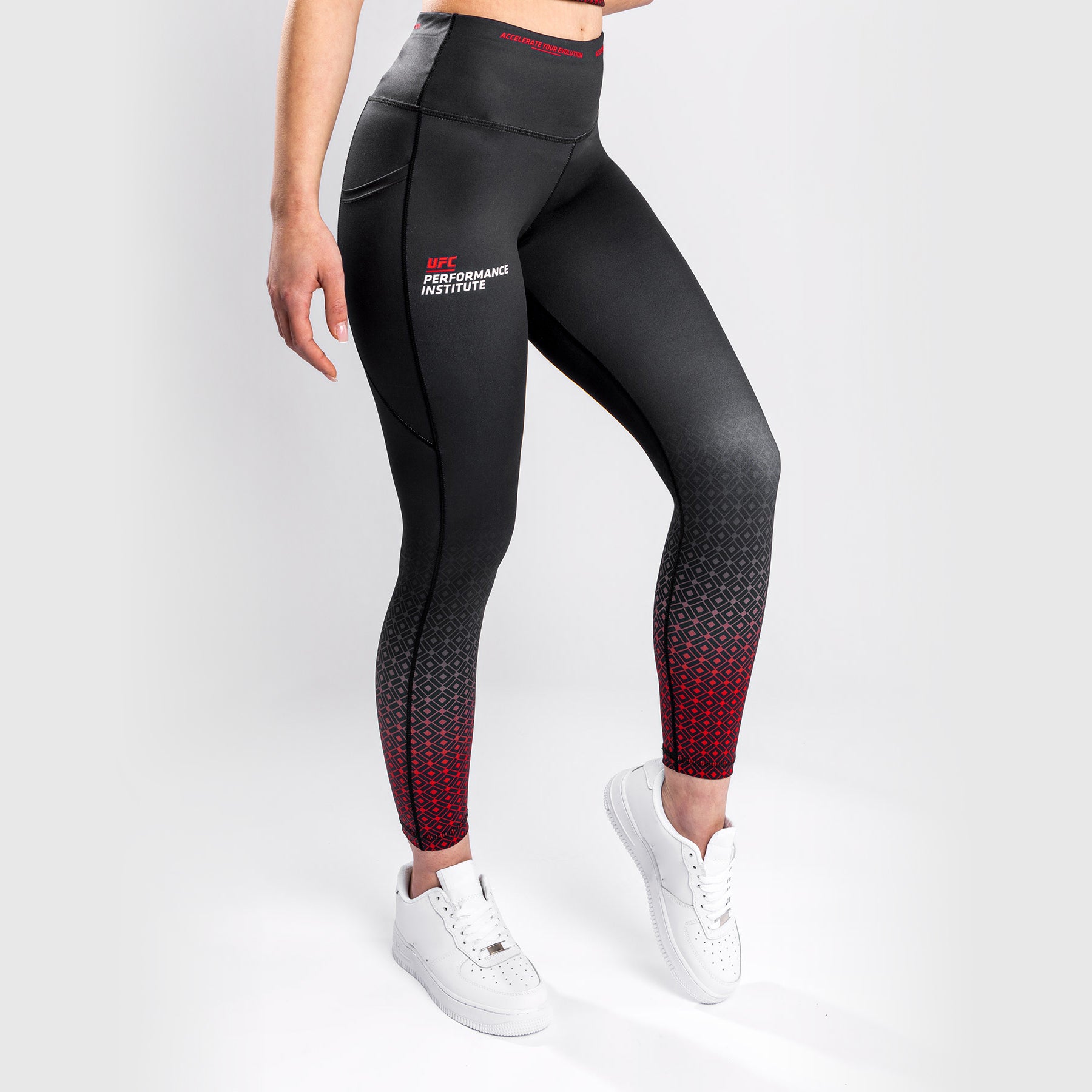 venum-ufc-performance-institute-leggings-damen-schwarz-rot image 3