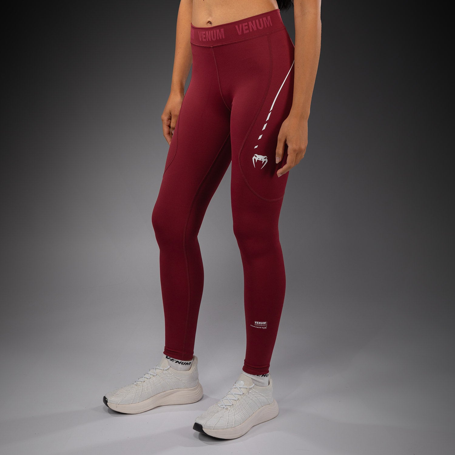 venum-adrenaline-damen-leggings-lang-burgunder-rosa image 2