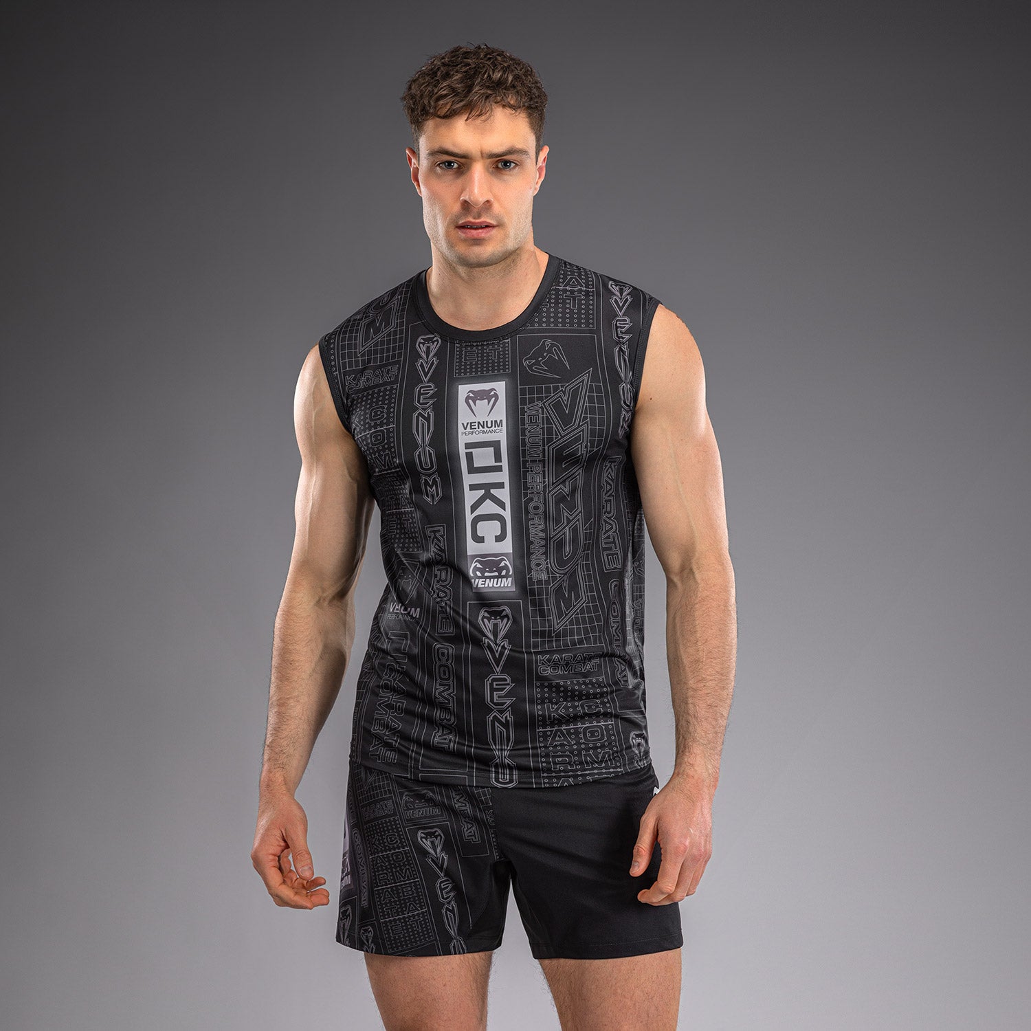karate-combat-by-venum-dry-tech-tanktop-herren-schwarz-grau image 1