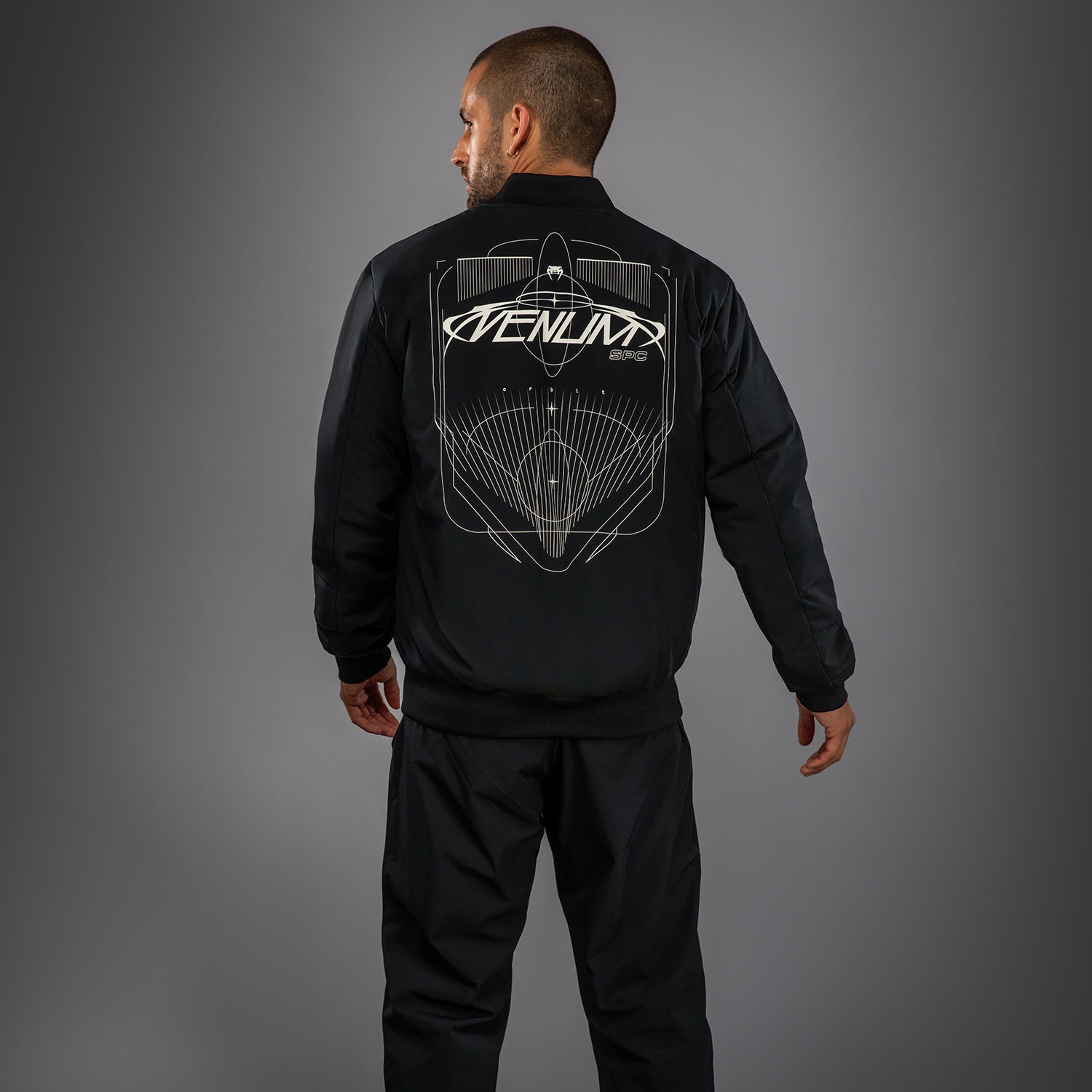 venum-eclipse-bomberjacke-herren-schwarz-ivory-wendbar image 1