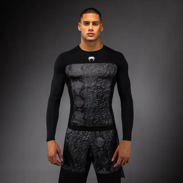 venum-g-fit-scales-langarm-rashguard-herren-schwarz-anthrazitgrau image 1