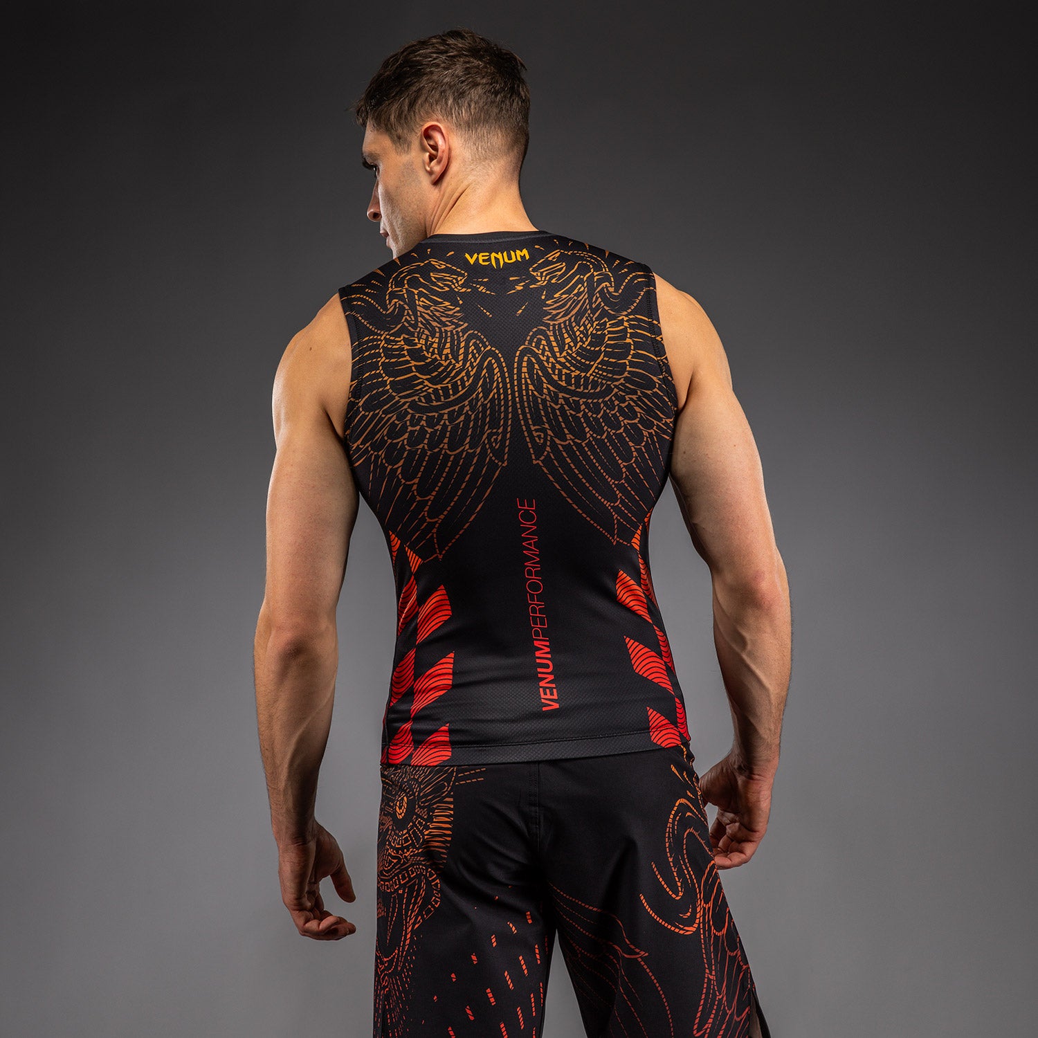 venum-quetzal-fury-rmelloses-rashguard-herren-schwarz-fury-rot image 4